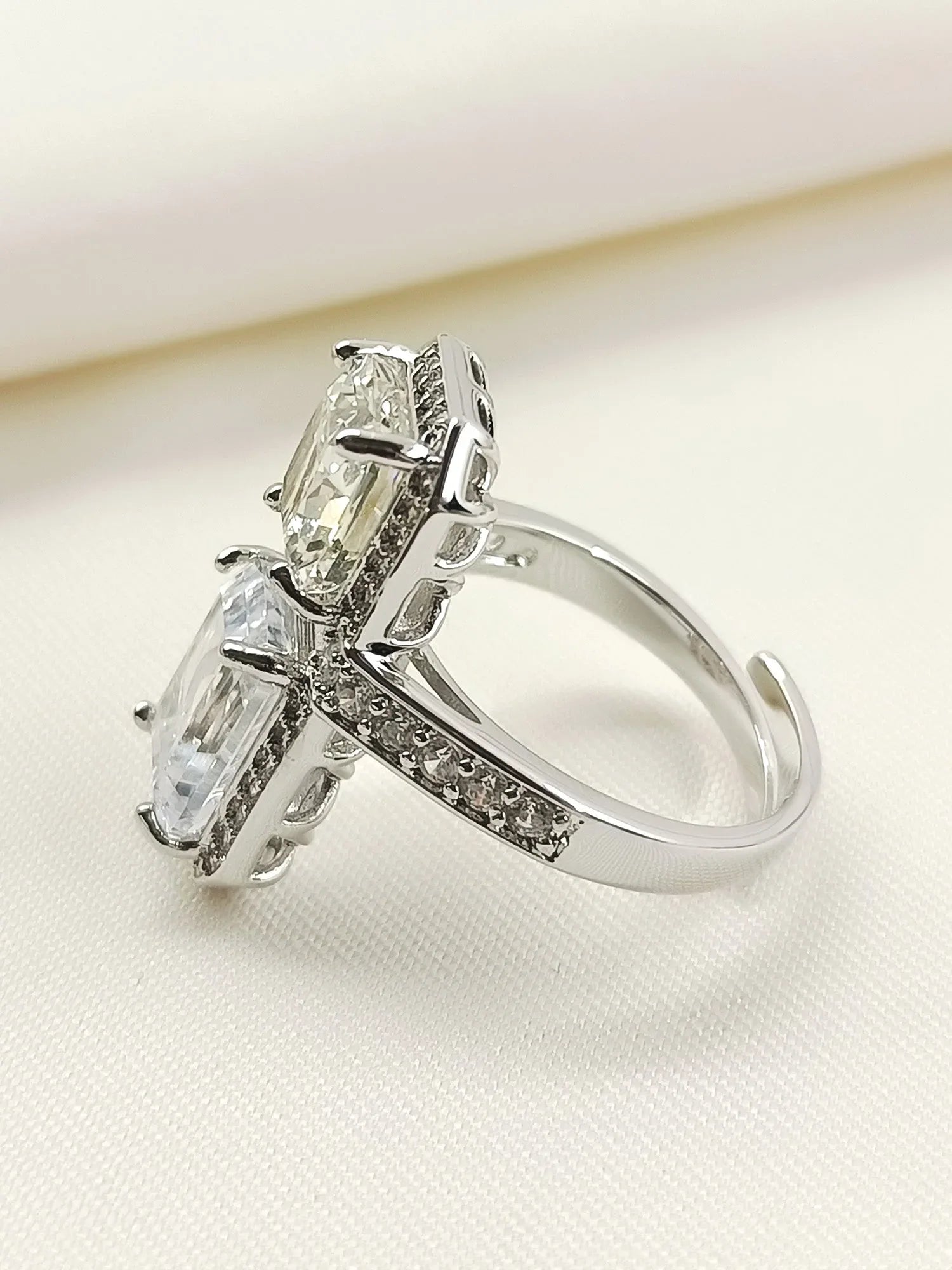 Sharvari White American Diamond Finger Ring