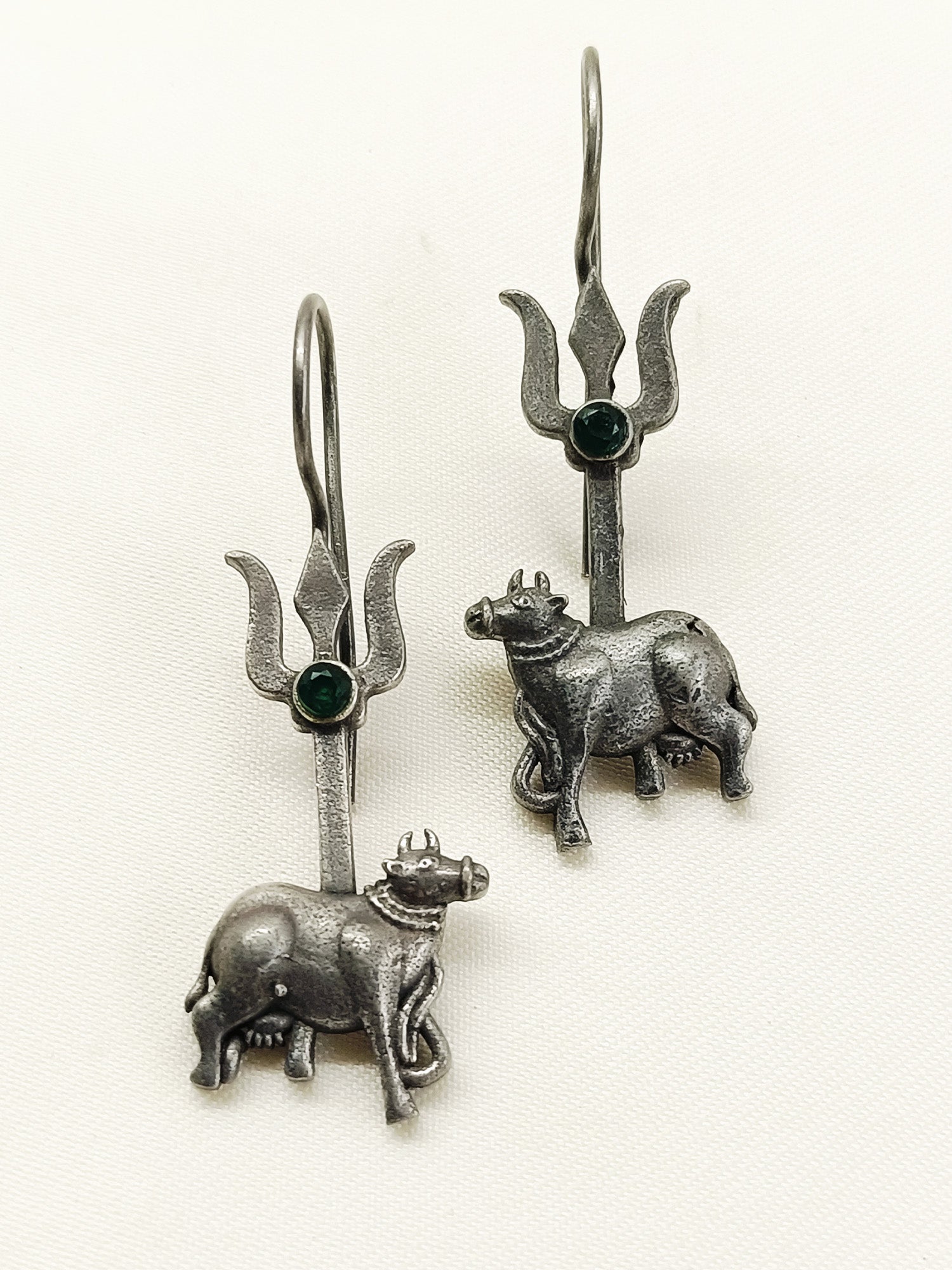 Evanashi Green Oxidized Earring