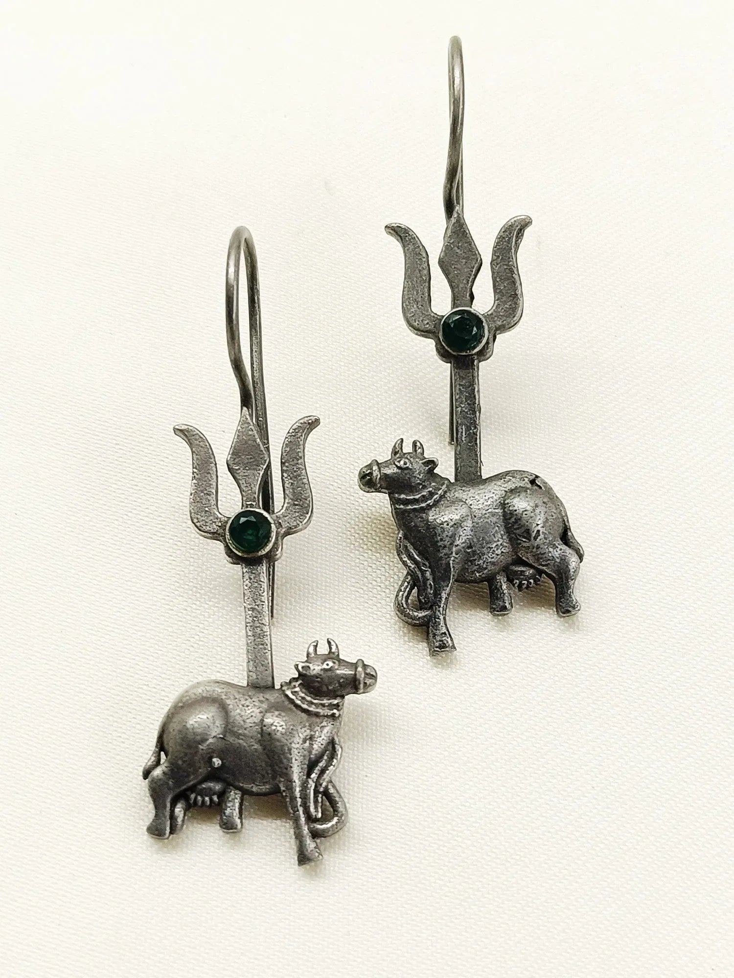 Evanashi Green Oxidized Earring