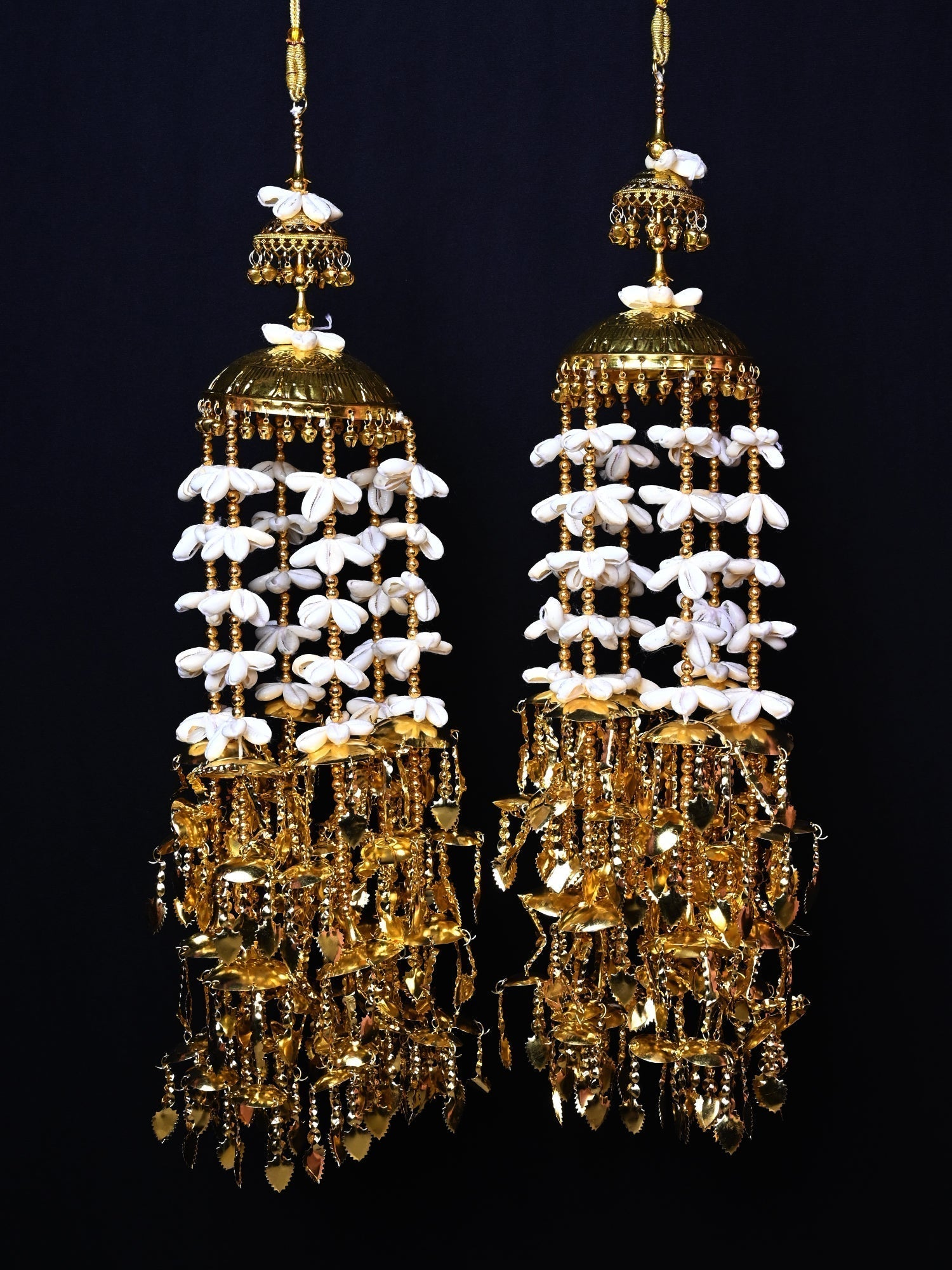 Trisha Gold Plated Pearl Hanging Kalire With Kodi - qivii