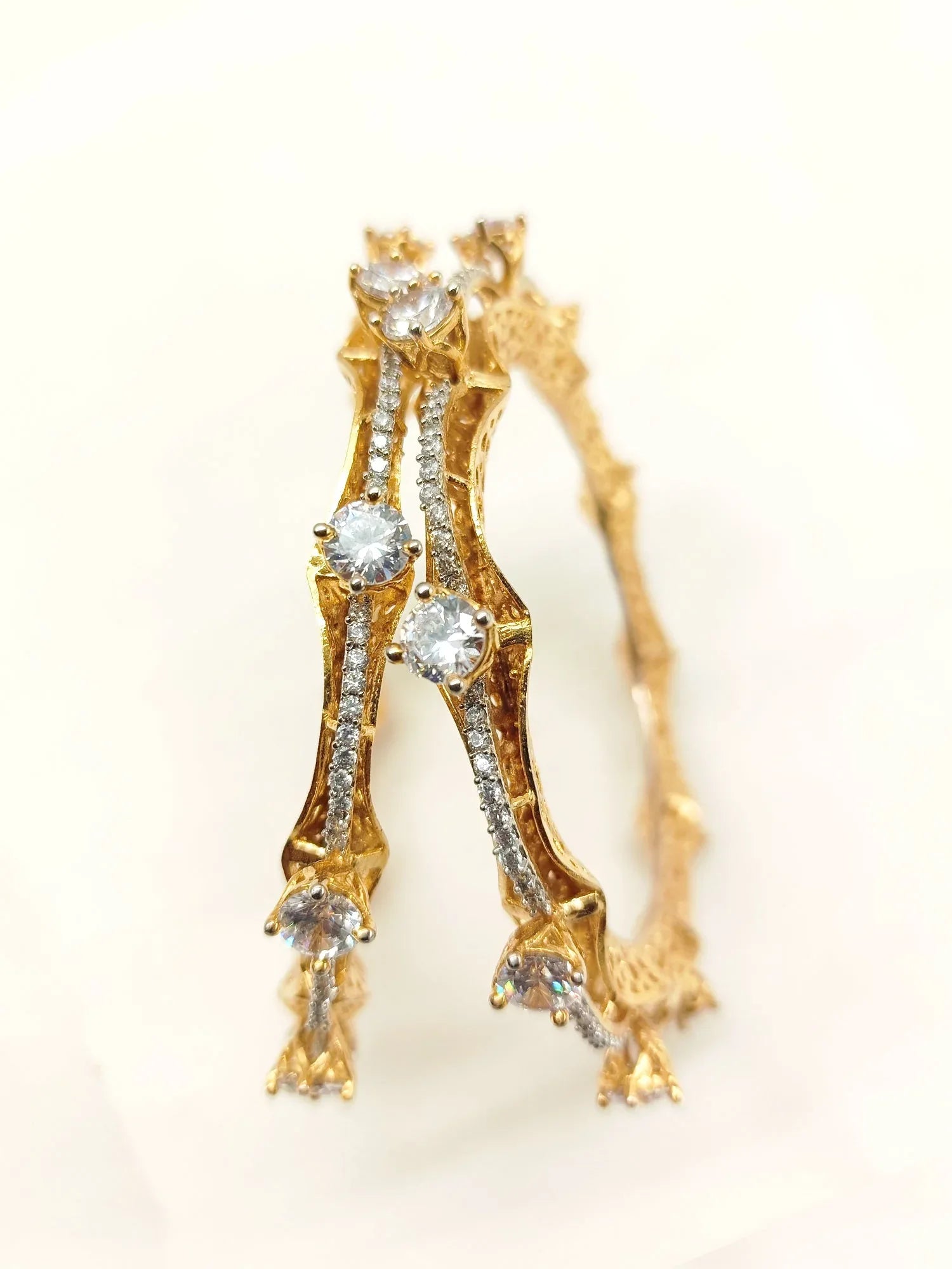 Aarusha White American Diamond Bangles