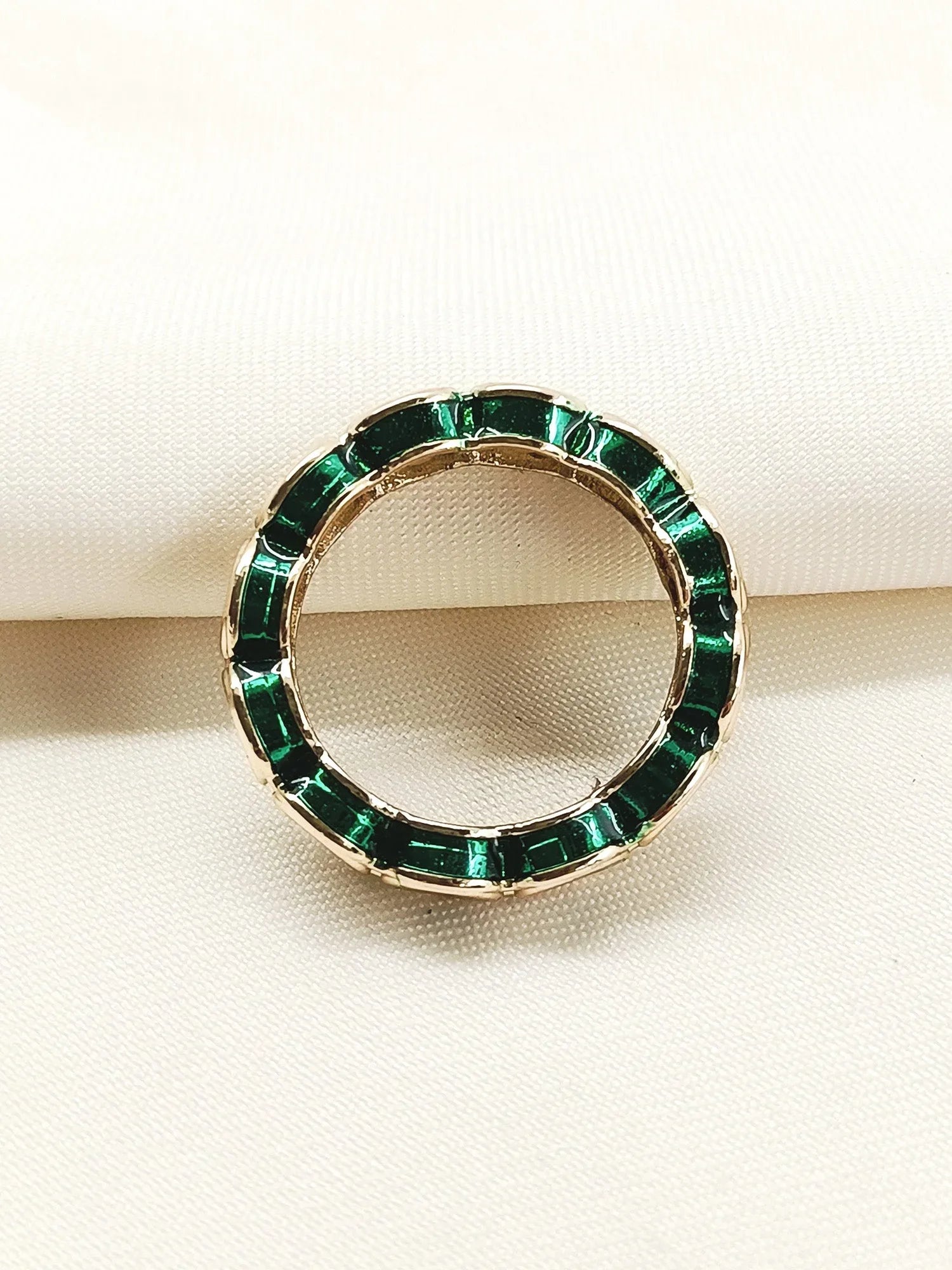 Ashrita Green Kundan Finger Ring