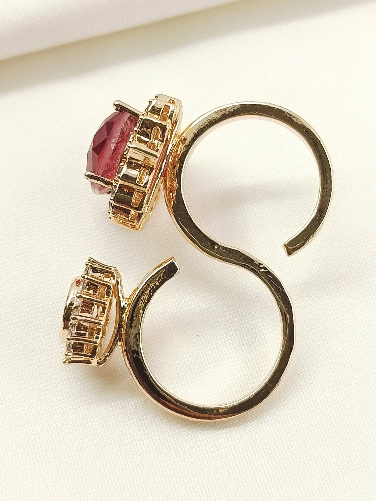 Neelam Ruby Kundan Finger Ring