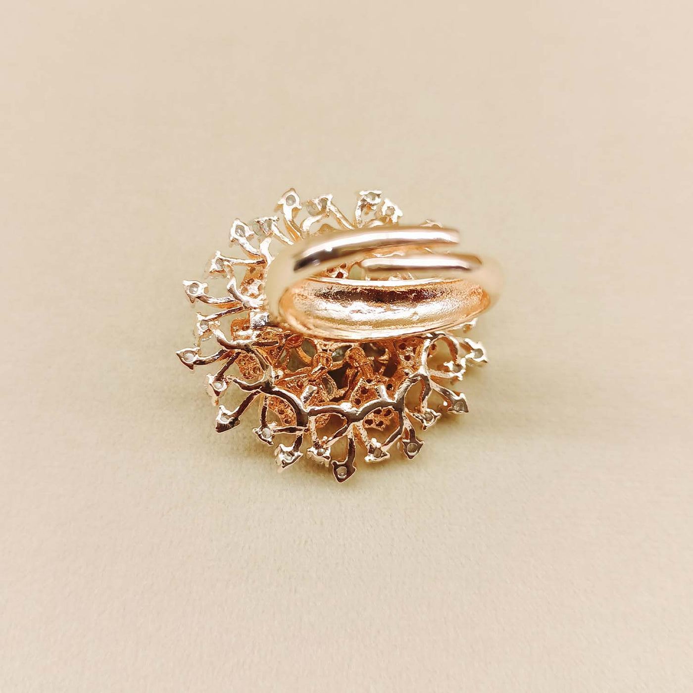 Bhanushri Rose Pink American Diamond Ring