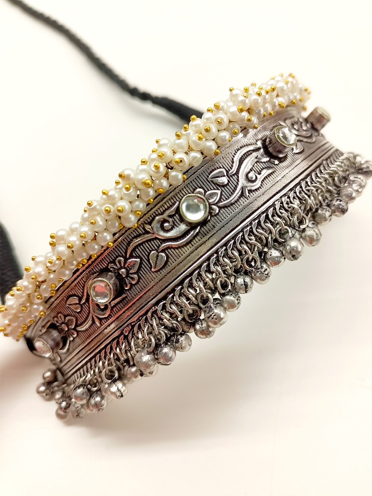 Alarice Oxidized Choker Set - qivii