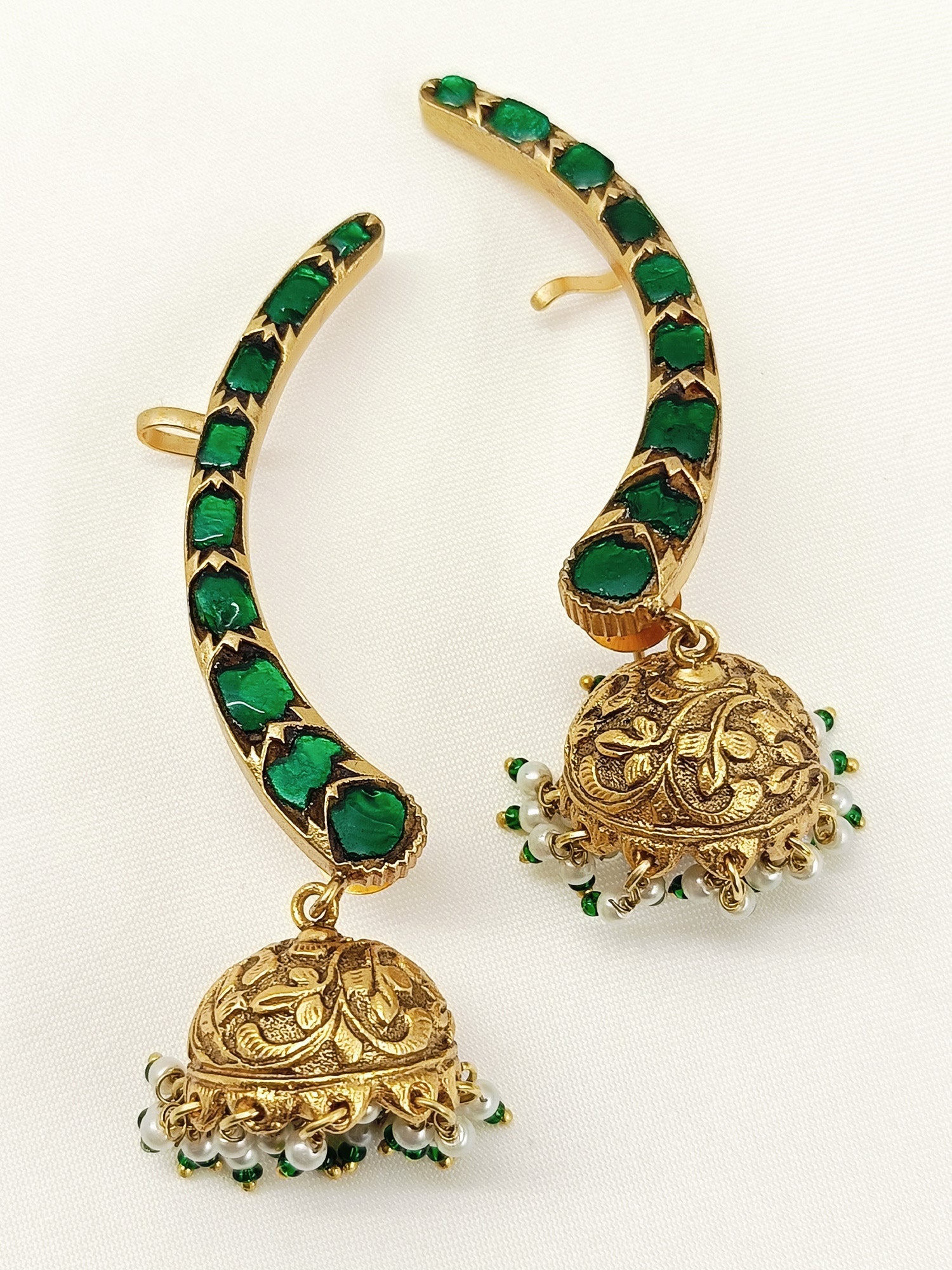 Avneet Green Kundan Jhumki