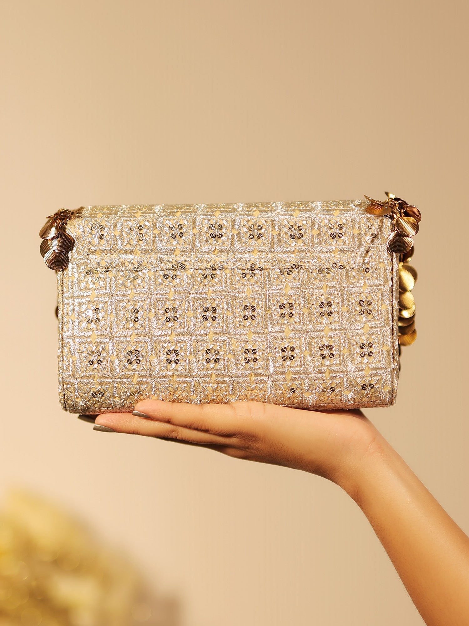 Sajani Golden Evening Clutch