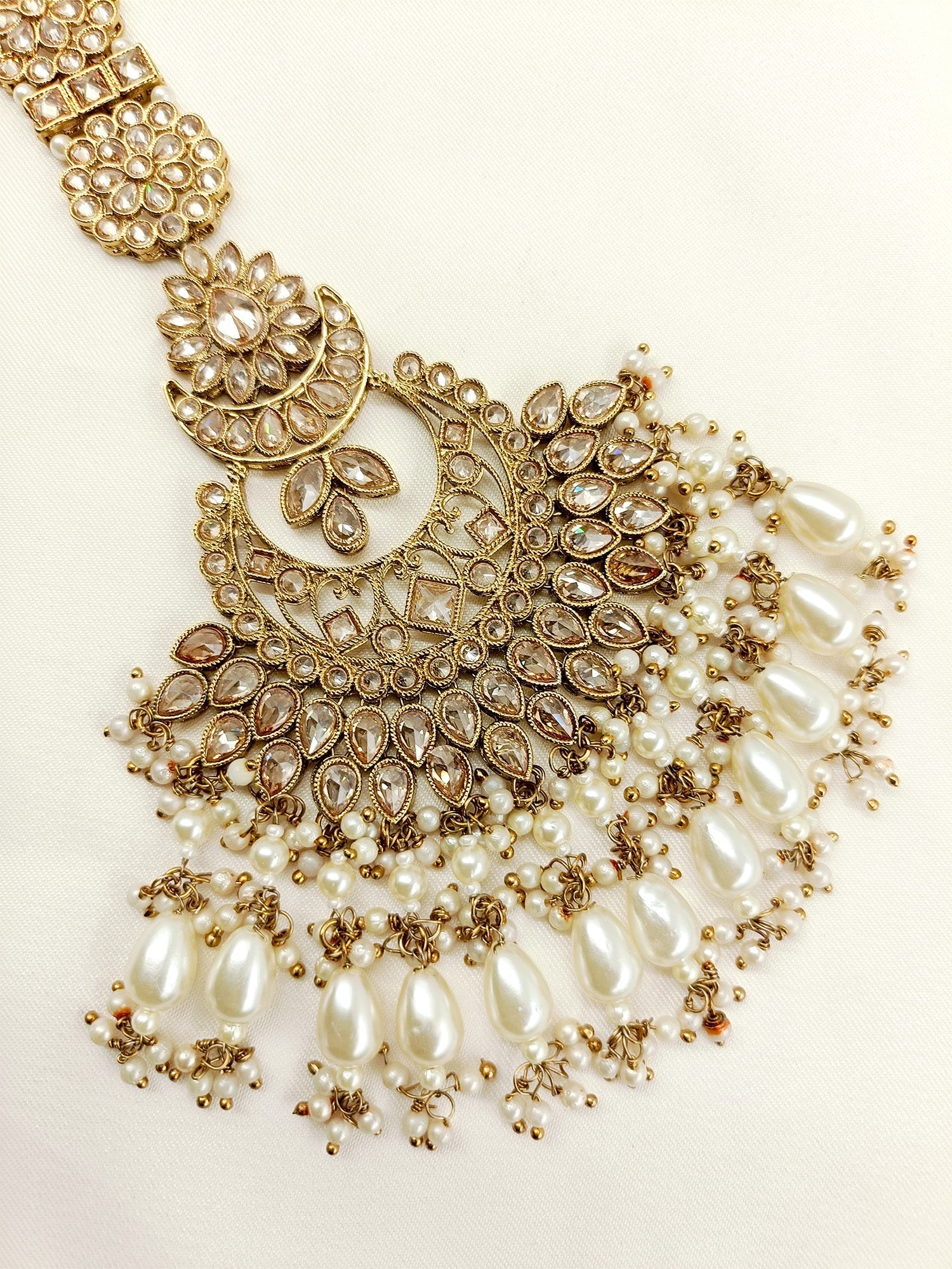 Bhavani White Braid Accessories In Polki - qivii