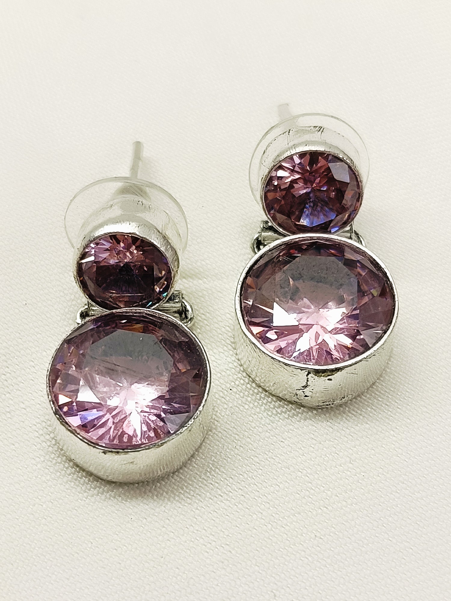 Ura Baby Pink Oxidized Earring