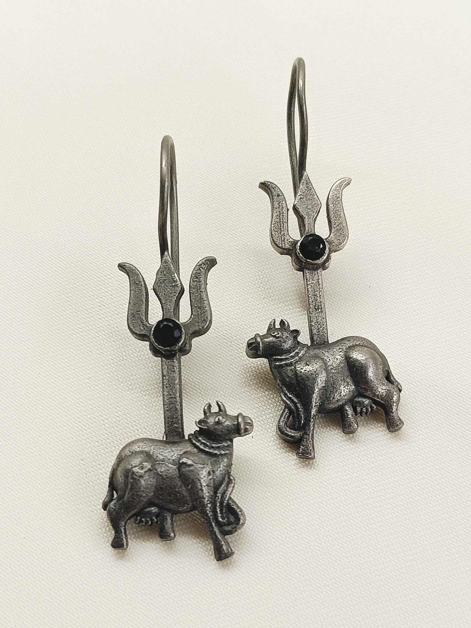 Aaditya Black Oxidized Earring