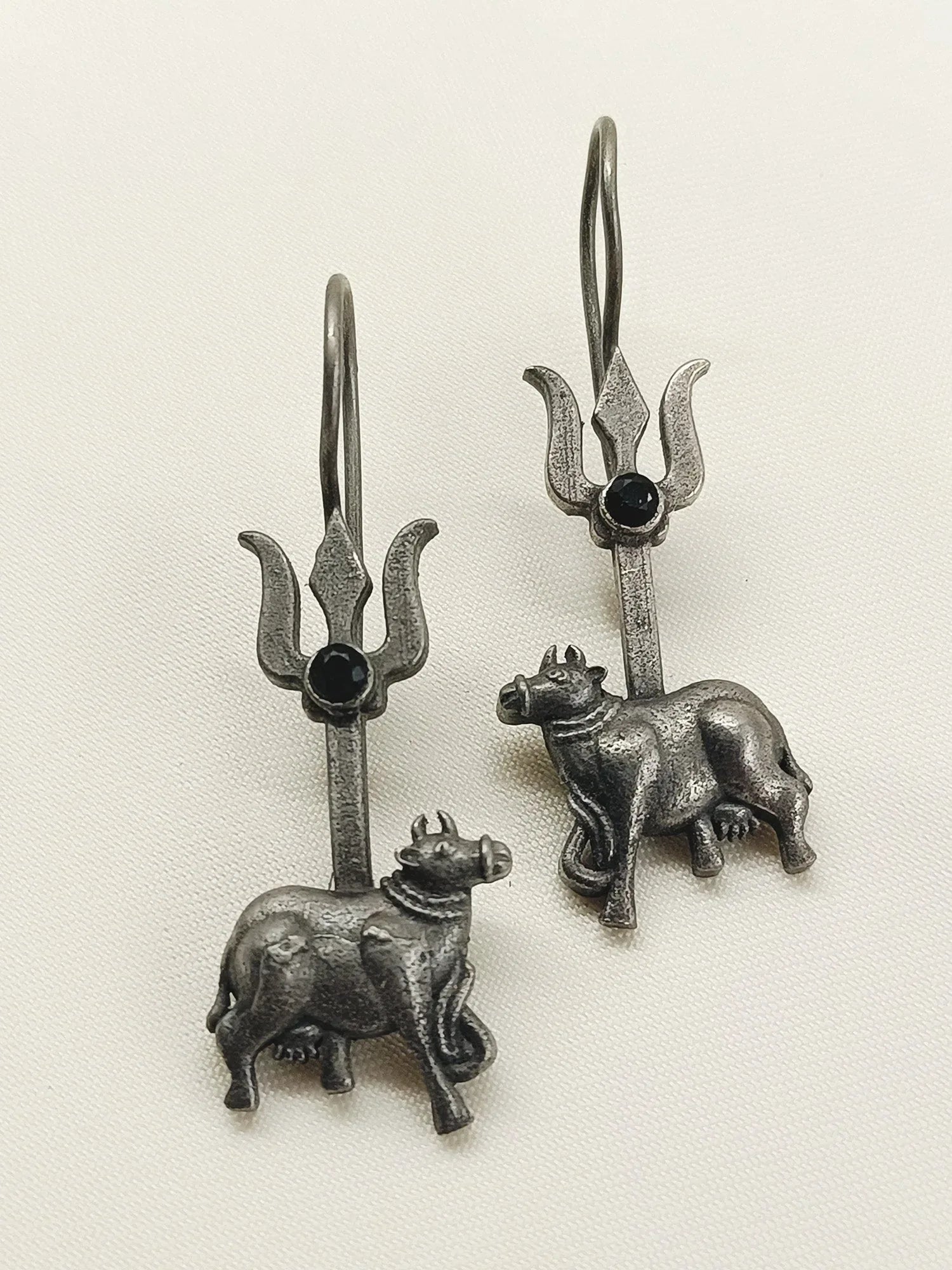 Aaditya Black Oxidized Earring