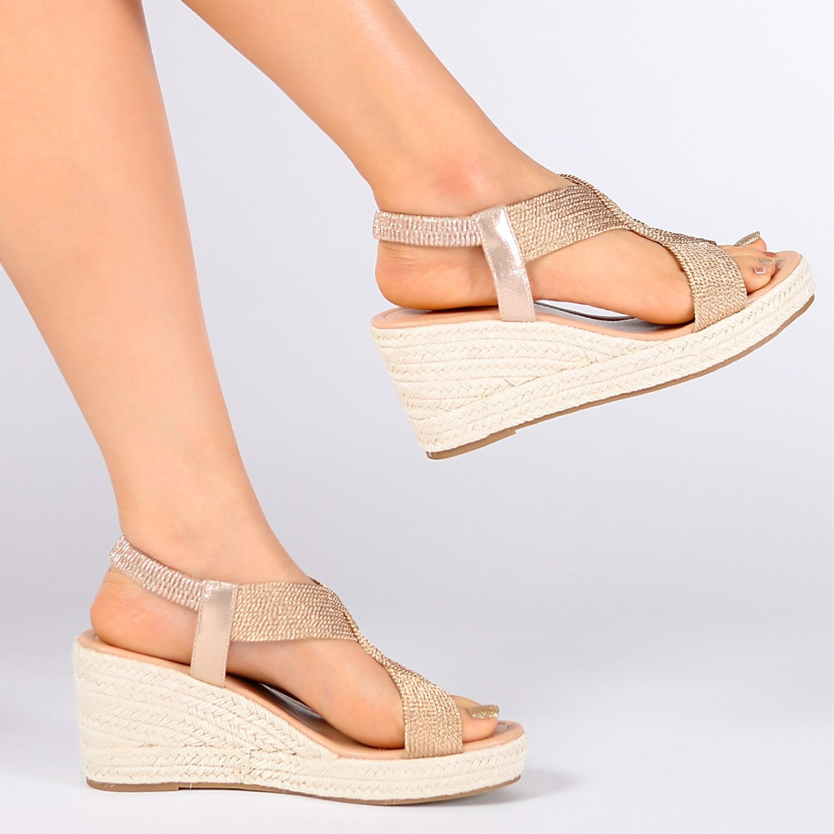 Women's Ria Braid Artisan Platform Wedge Sandals – Sculpted Woven Rope Open-Toe Roman Sandals (US 4–10.5)
