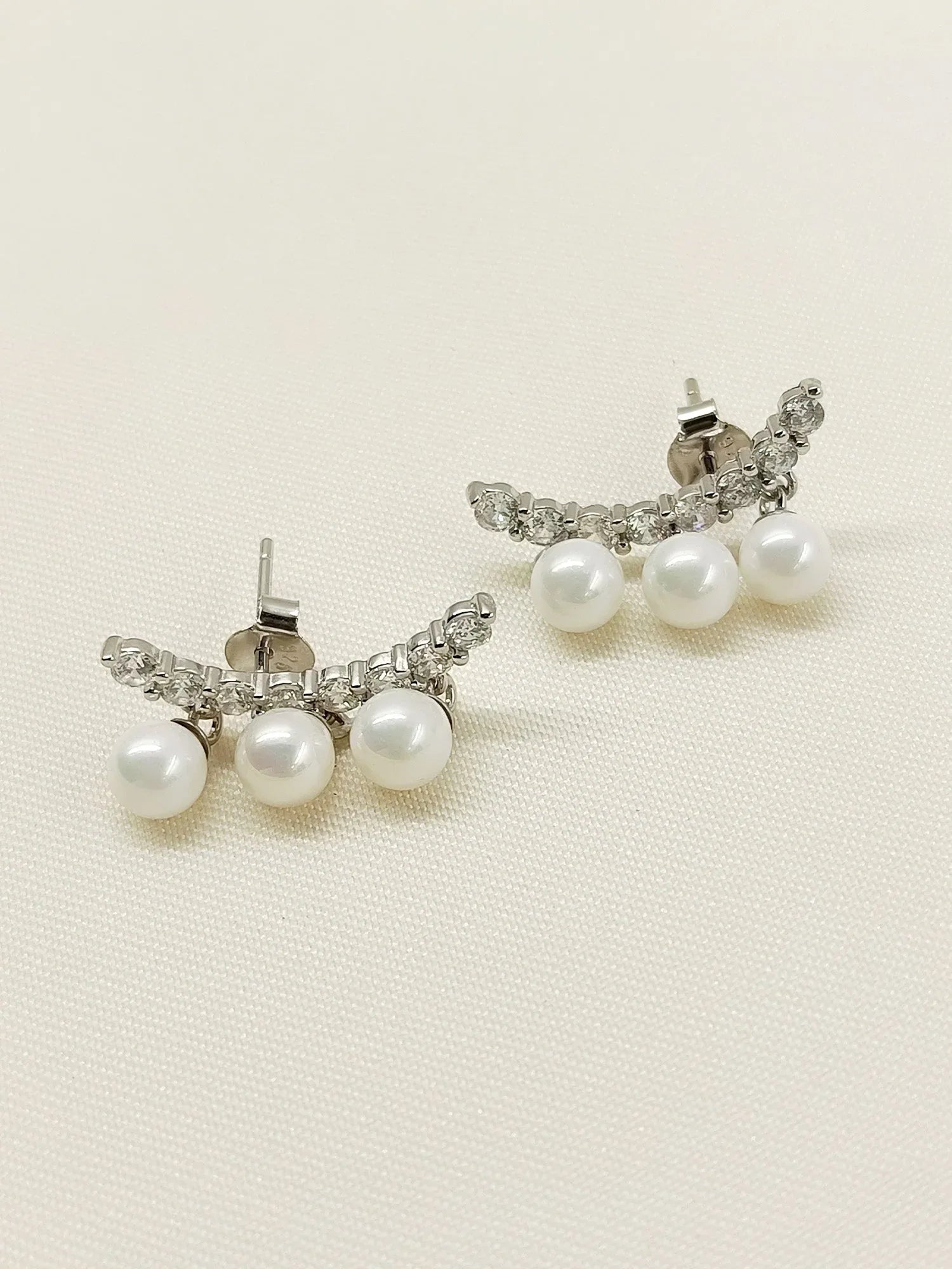 Deaba 92.5 Silver Swarovski Stone Tops