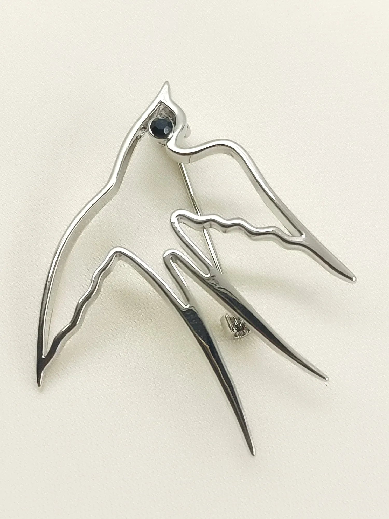 Miya Silver Bird Brooch