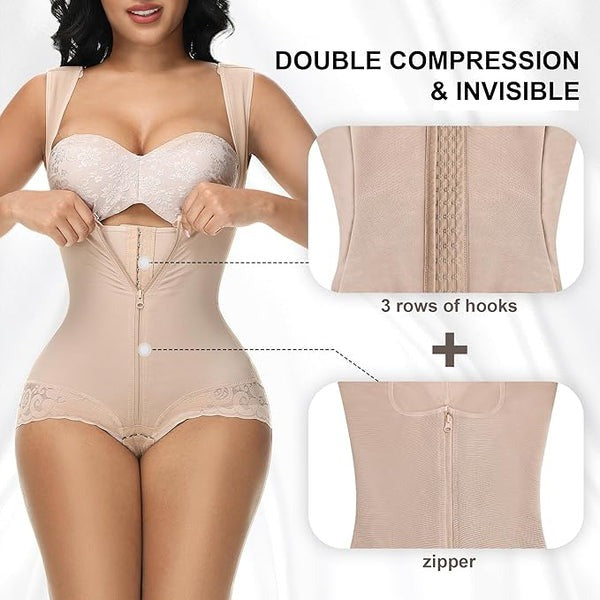 Shapshe® Leopard High Compression Open Bust Tummy Control Body Shaper