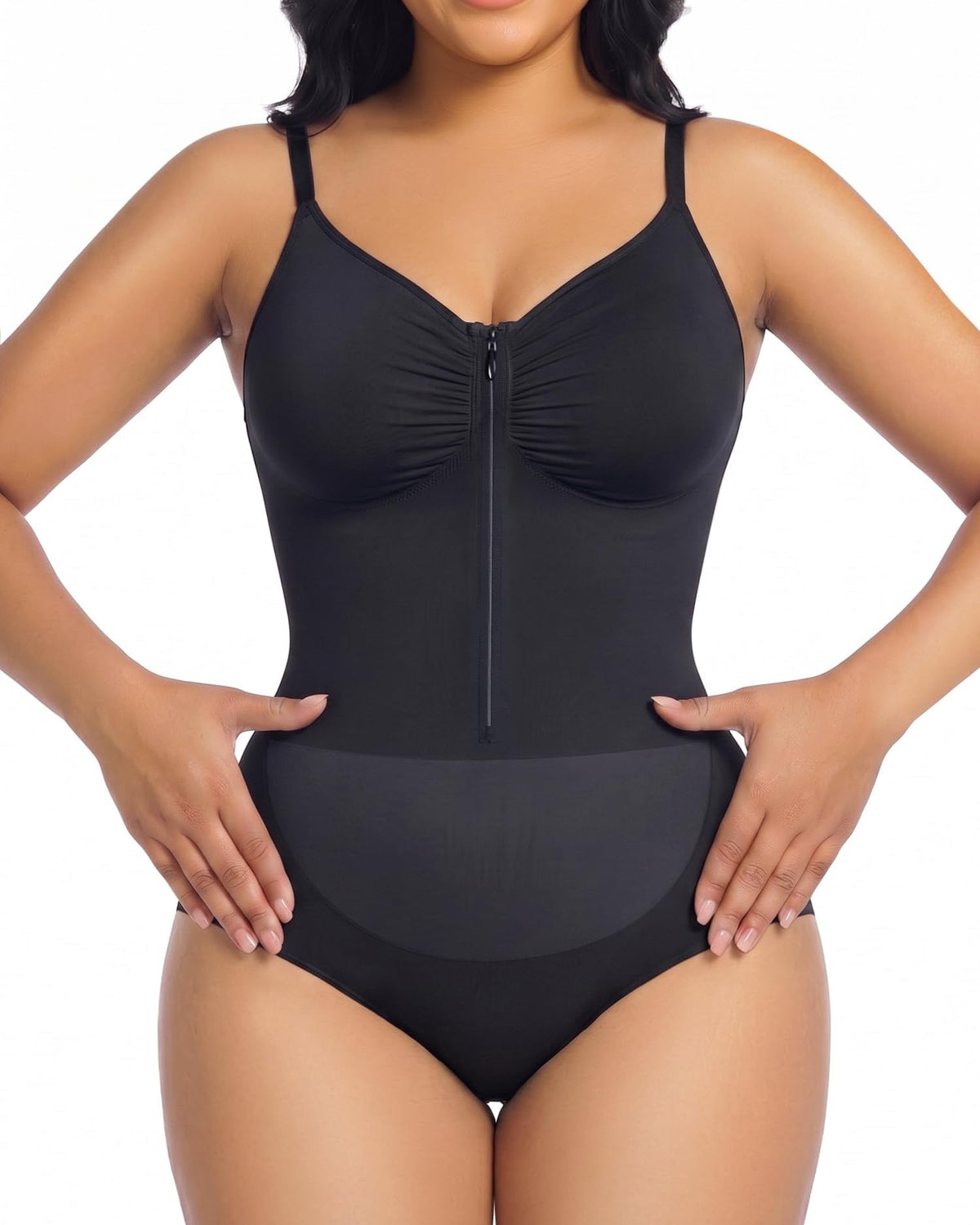 Seamless Tummy Control Shapewear Zipper Bodysuit