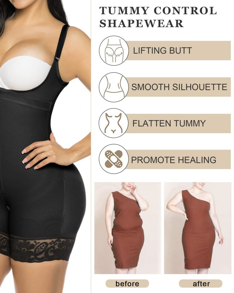 Shapshe® Slim Fajas Adjustable Straps Tummy Control Butt Lifter Shapewear - By Qivii