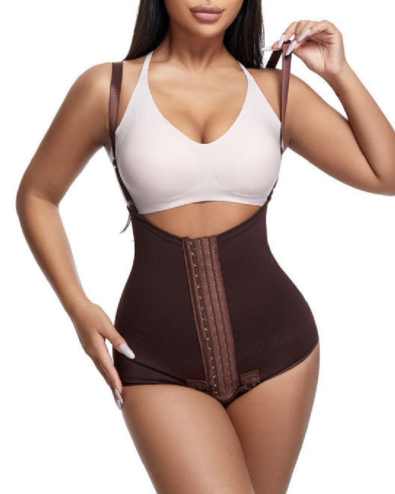 Women's Tummy Control Adjustable Buckle Front Open Bust Shapewear - By Qivii