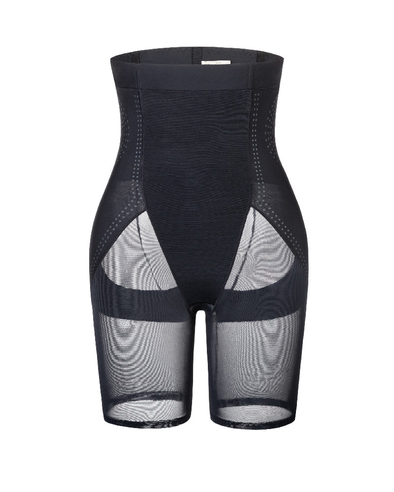 Seamless Mesh Breathable Compression Boyshorts Tummy Control Thigh Slimmer Shapewear Shorts - By Qivii
