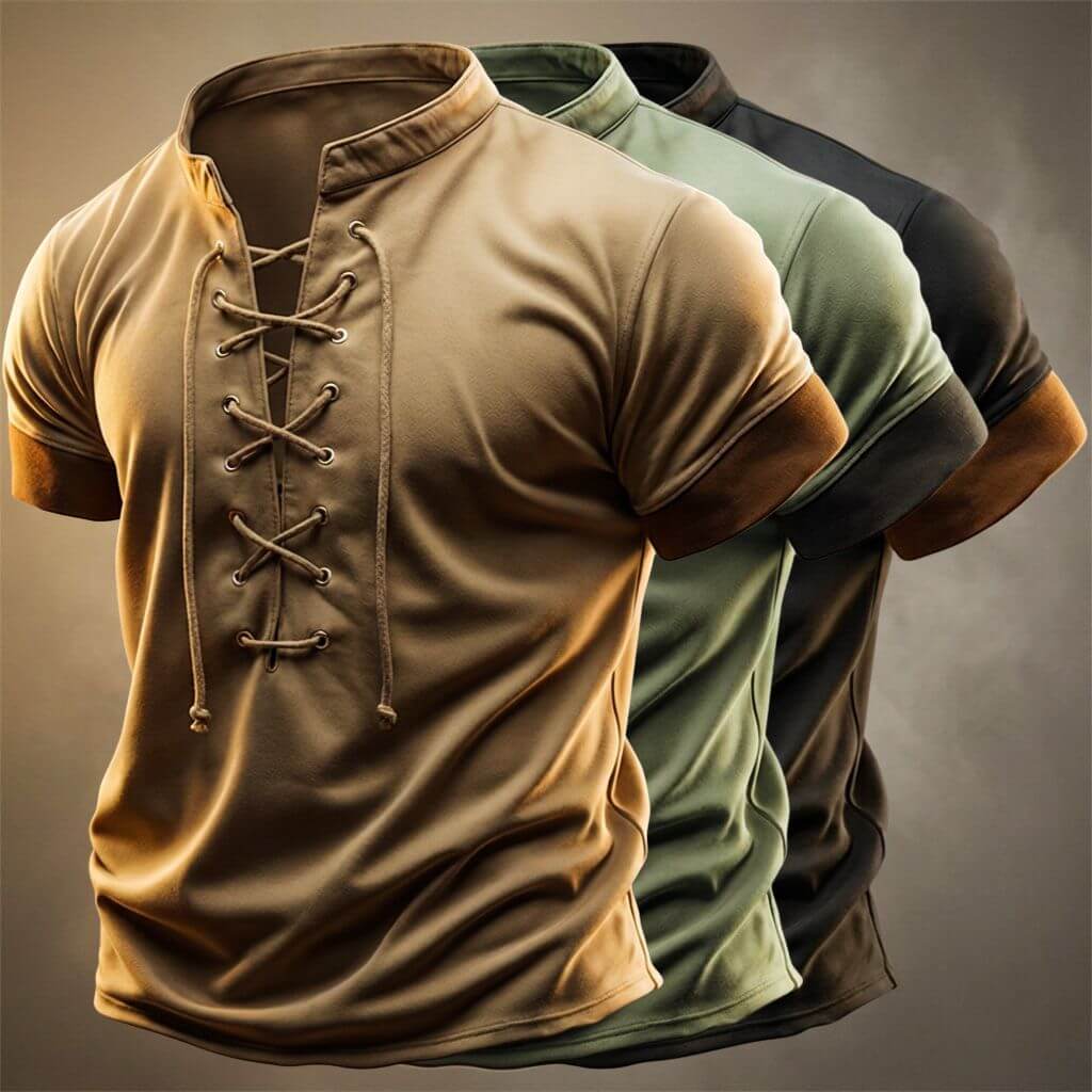 Troy Prestige Lace-Up Shirt - By Qivii