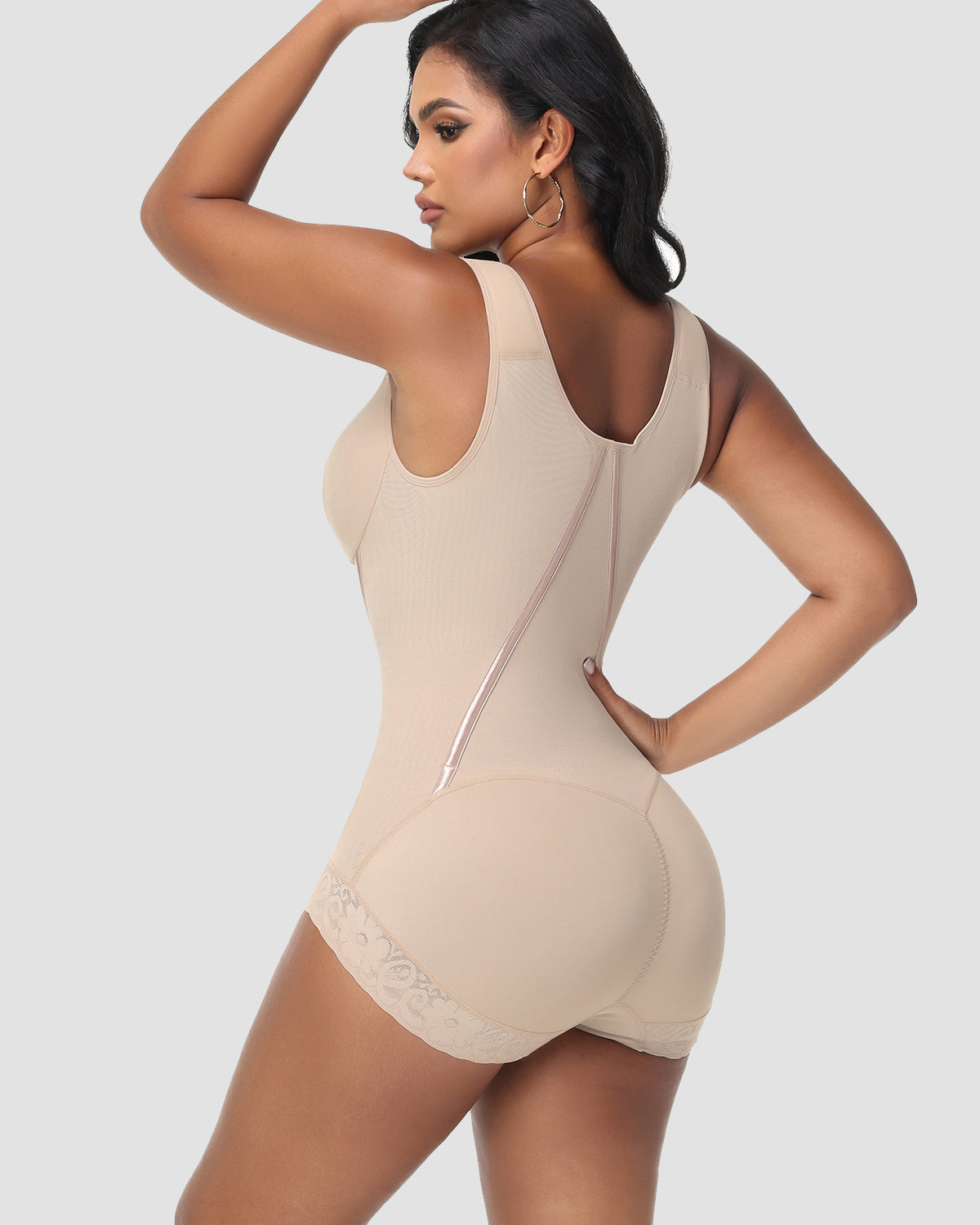 High Compression Full Body Tummy Control Zipper Modern Slim Bodysuit