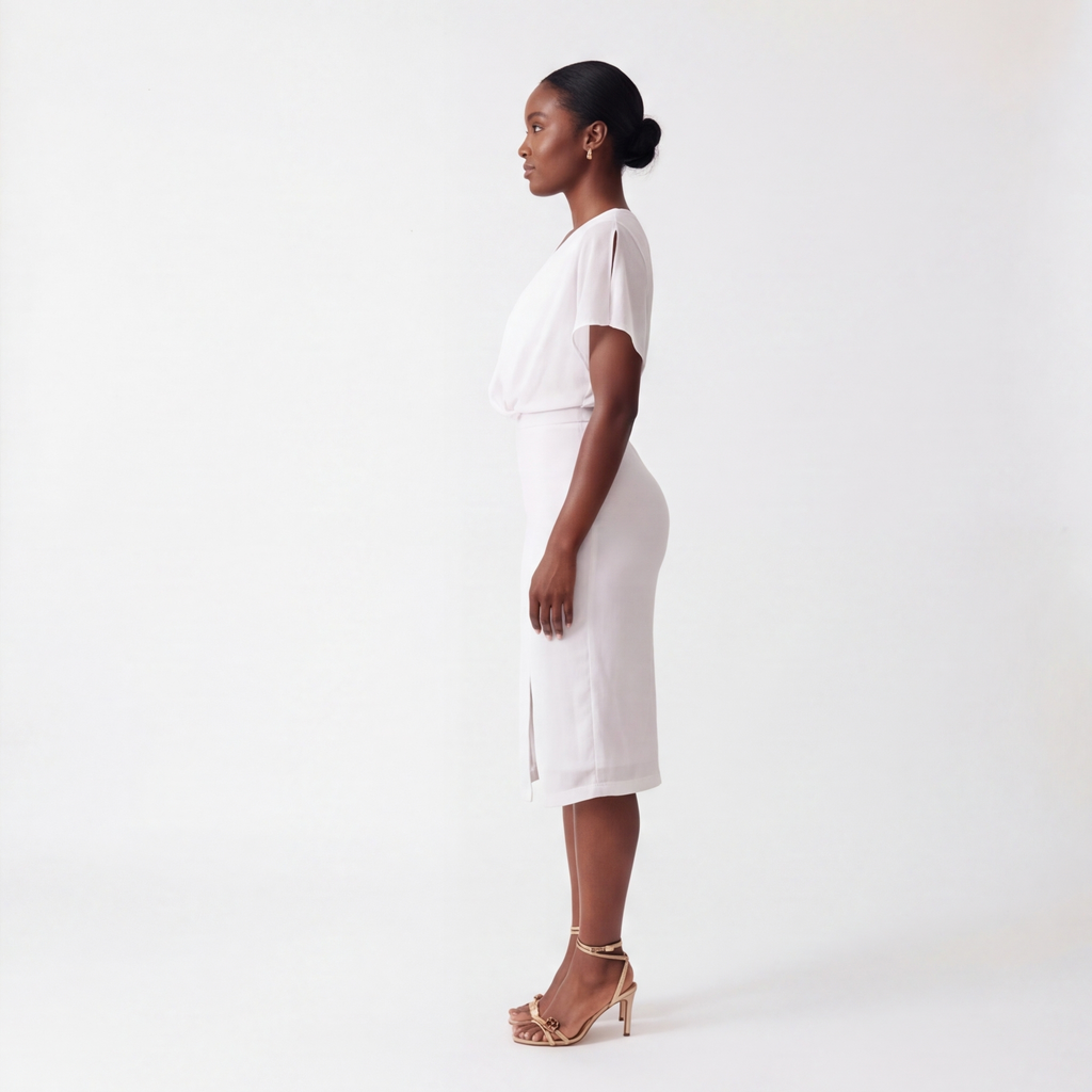 Sabrina V-Neck Petal Dress