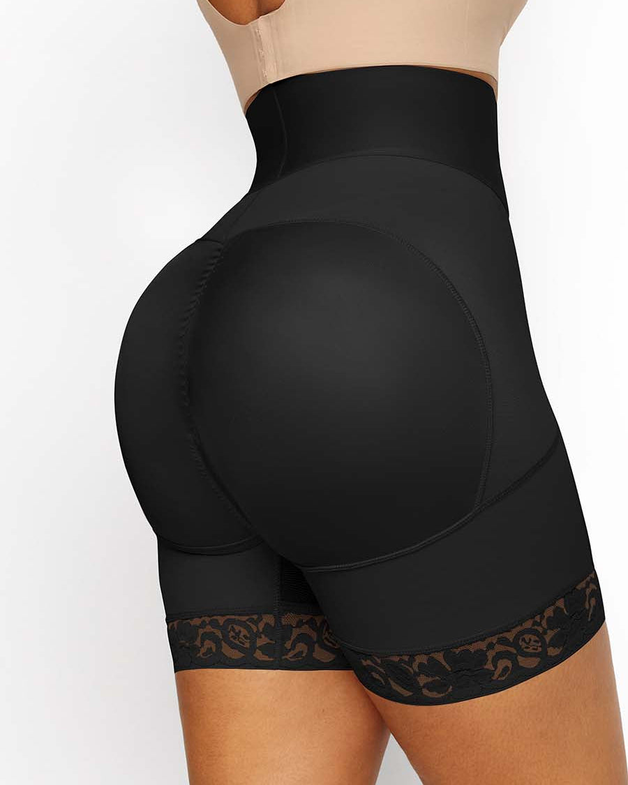 3 Boned Sculpt High Waist Tummy Control Booty Shorts - By Qivii