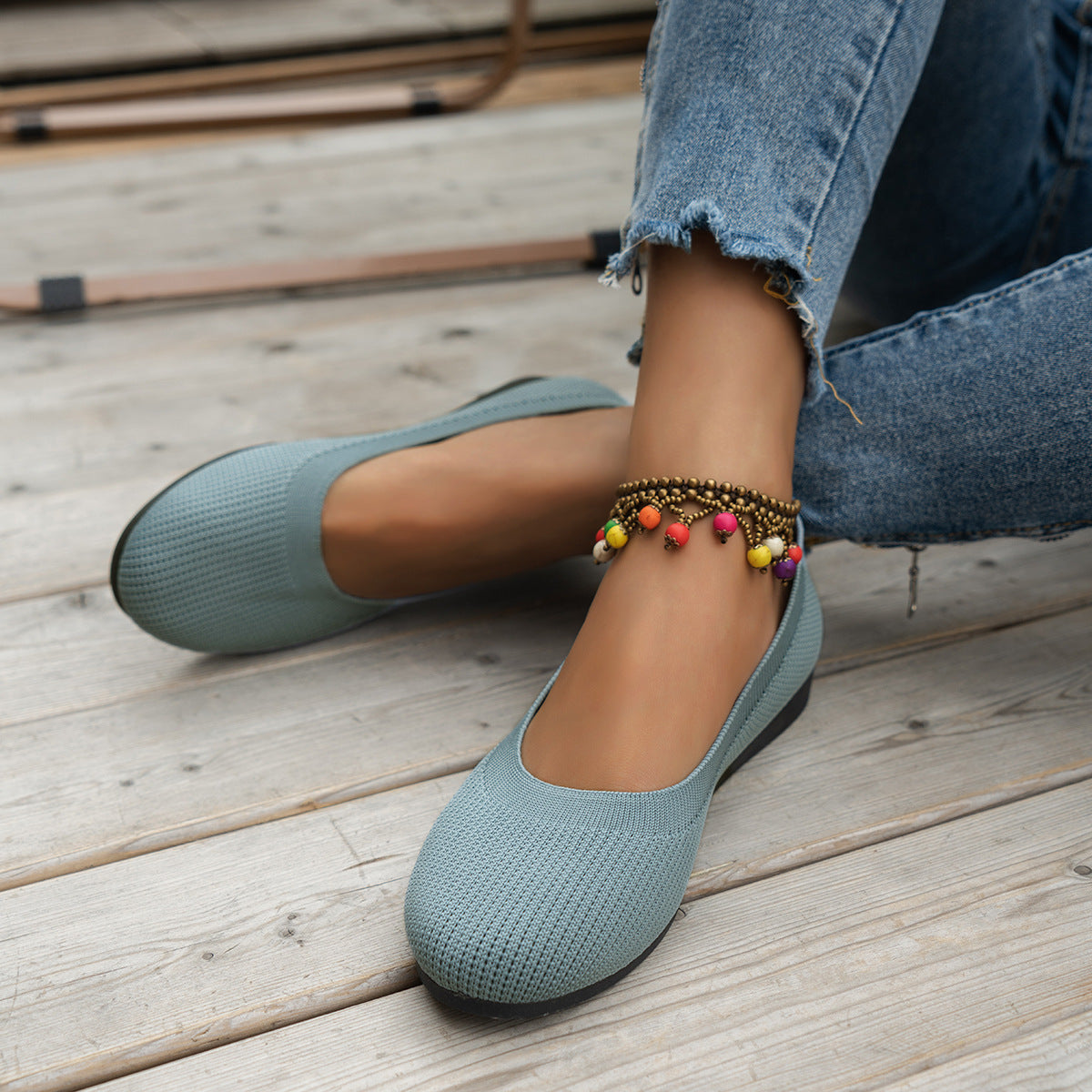 Women's Plus Size Round Toe Casual Driving Flats Comfortable Athleisure Loafers