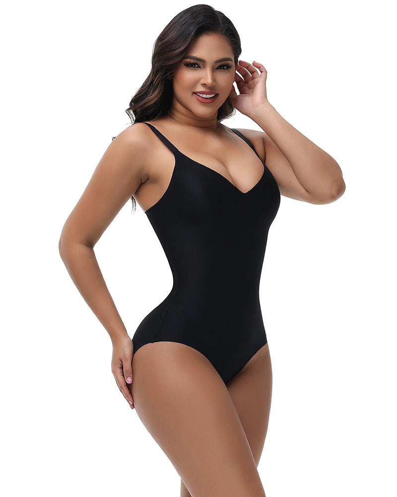 Shapshe® V Neck Compression Shapewear Snatch Butt Lifting Full Bodysuit (Pre-Sale) - By Qivii