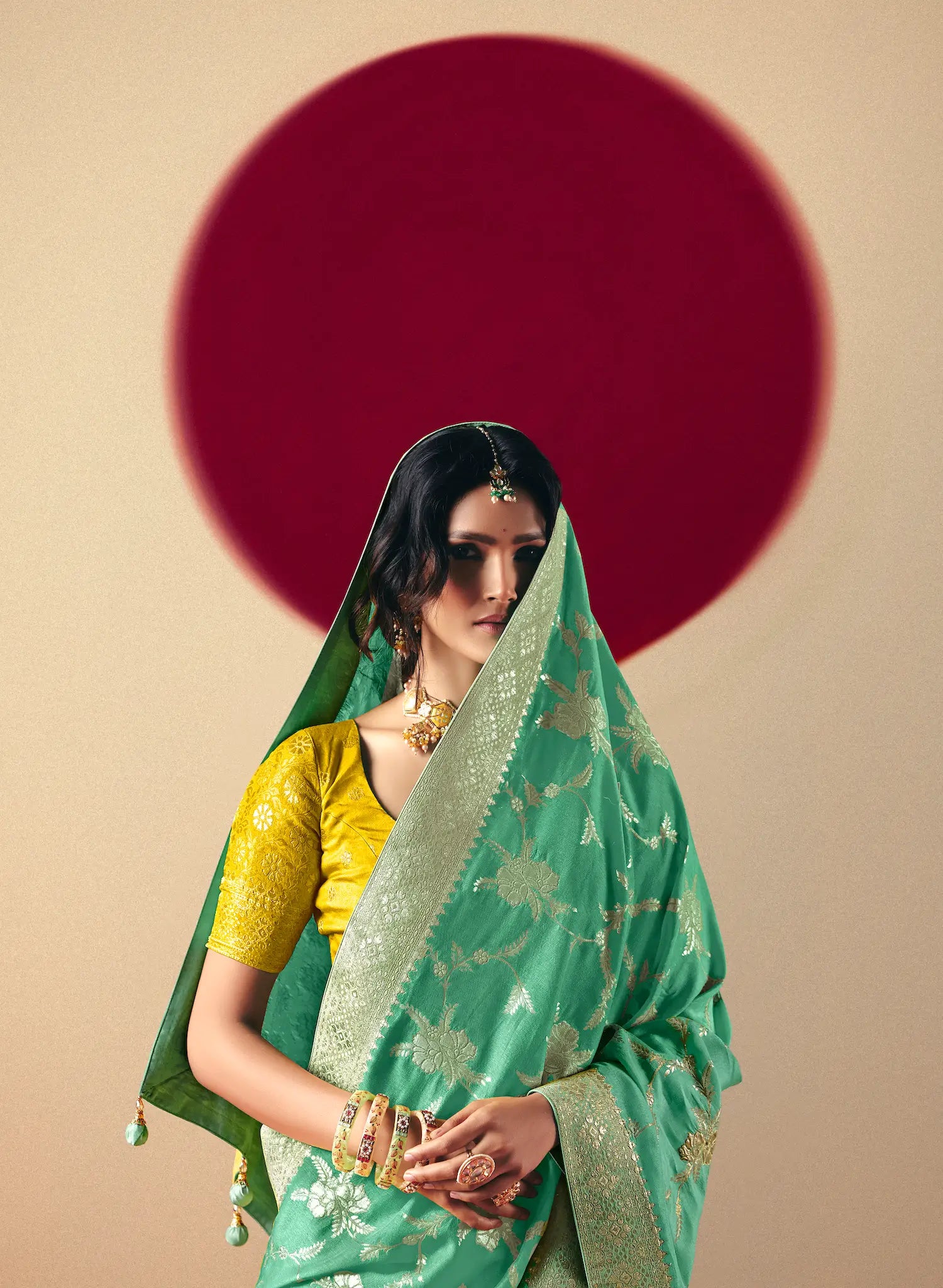 Turquoise Blue Viscose Zari Weaving Saree - qivii