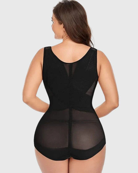 Mesh Seamless Waist Slimmer Corset Butt Shaping Shapewear Bodysuit - By Qivii