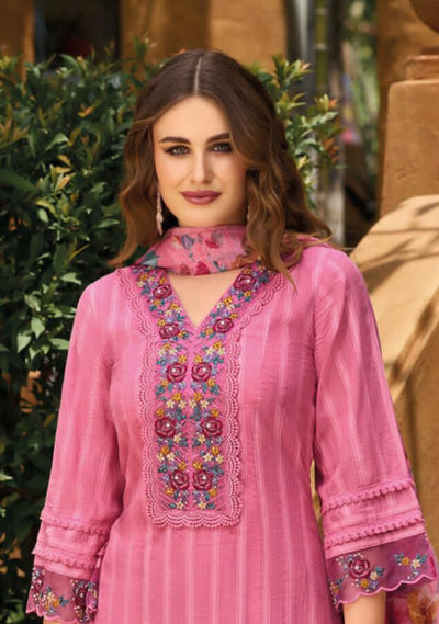 PINK PURE  COTTON DESGINER FANCY THERD MIRRORS WORK AND HAND WORK SALWAR SUIT