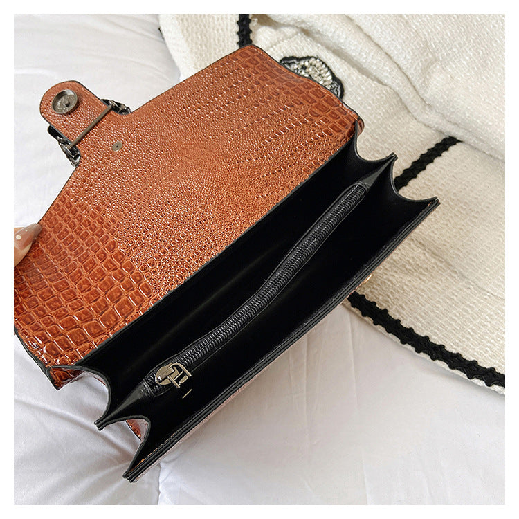 Women's Chain Flap Bag - Trendy PU Leather Shoulder & Crossbody Purse