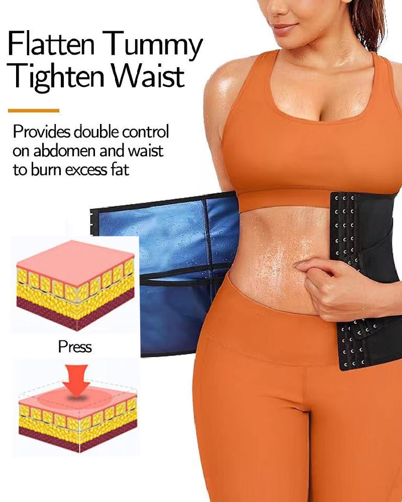 Women's Sweat Weight Loss Sports Waist Trainer Belly Shaping Sauna Corset Girdle - By Qivii