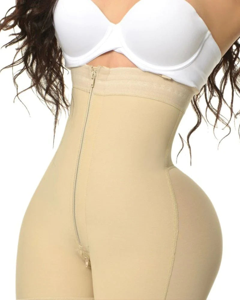 Shapshe® Fajas Colombianas Compression Shapewear Open Bust Tummy Control with Zipper - By Qivii