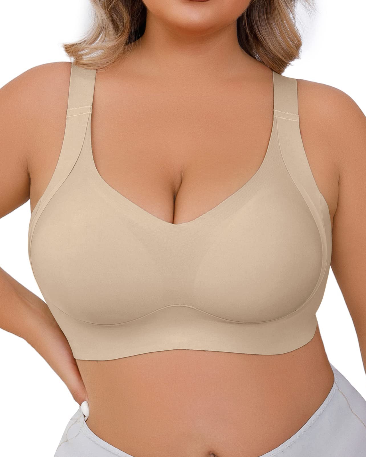 Daily Comfort Wireless Shaper Bra Smooth Full Coverage Support Bra - By Qivii