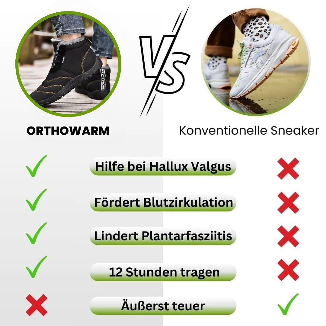 OrthoWarm - Schmerzlindernde, wasserabweisende & gefütterte Barfußschuhe - By Qivii