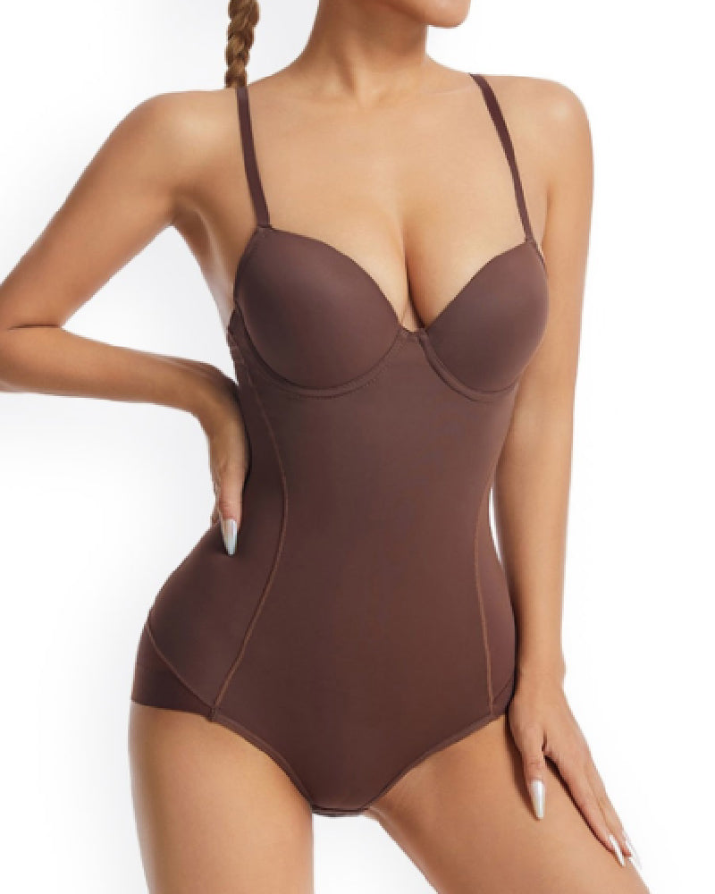Breast Push Up Butt Lift Bodysuit Shapewear With Bra - By Qivii