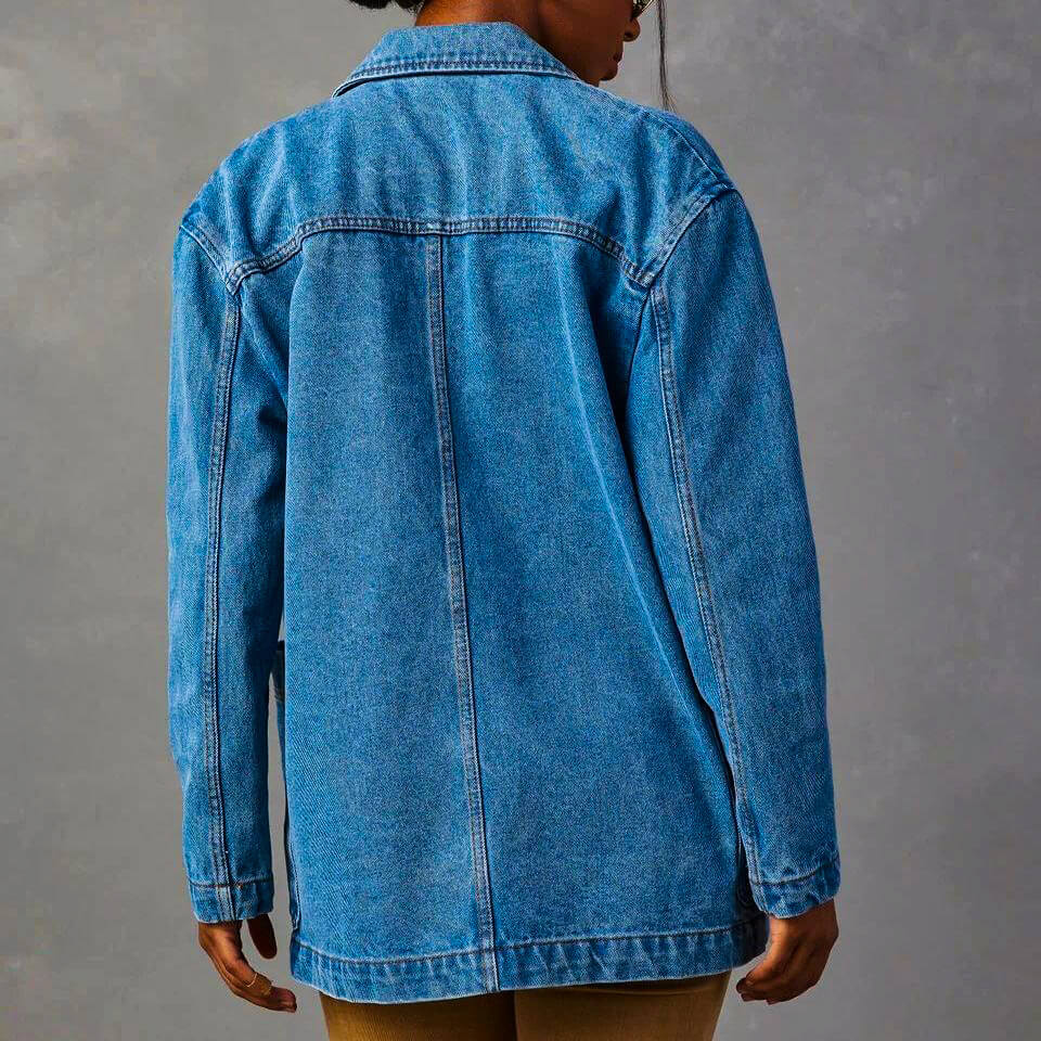Sloane Premium Denim Blazer - By Qivii