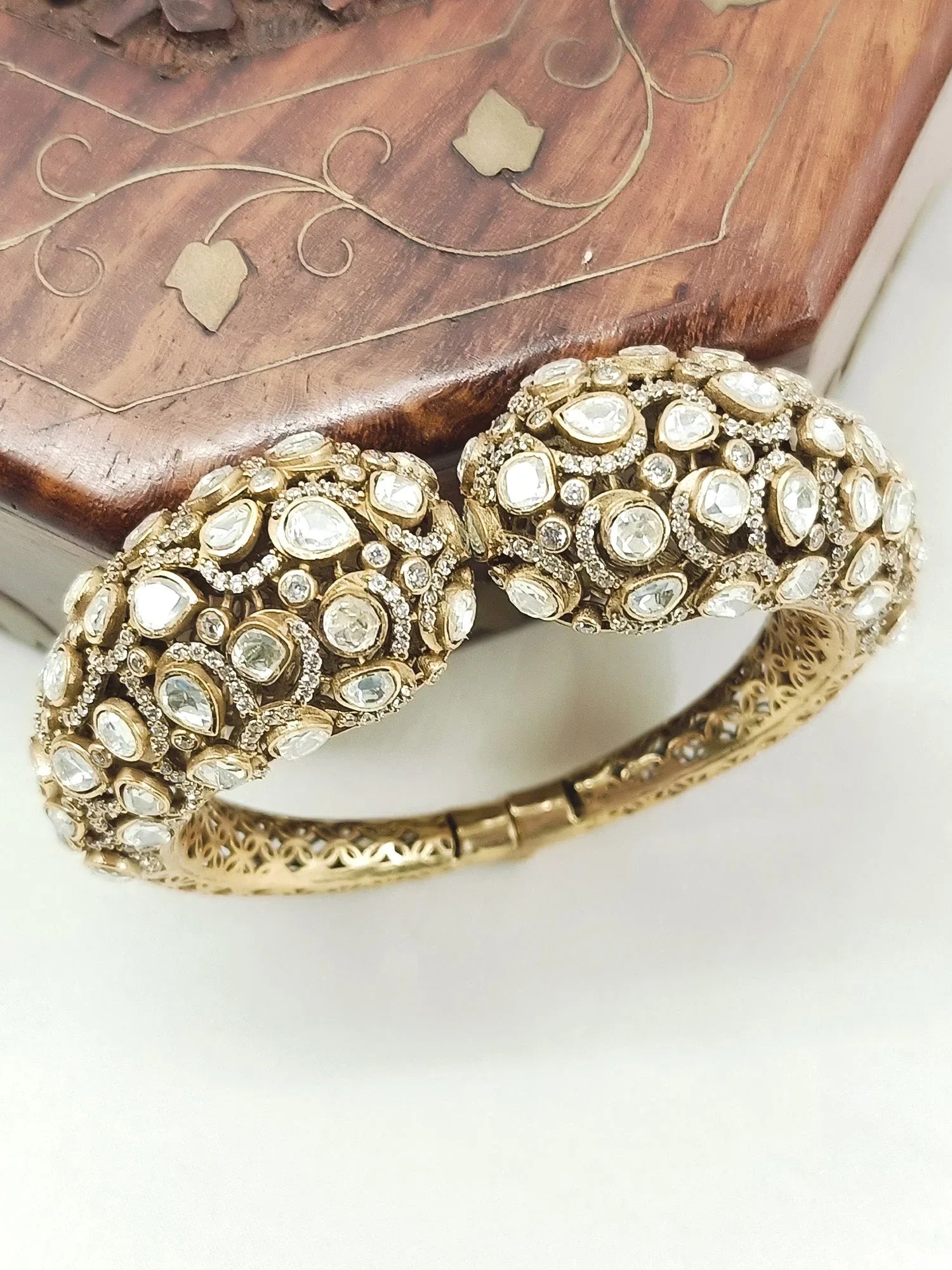 Devkanya White Kundan Bracelet