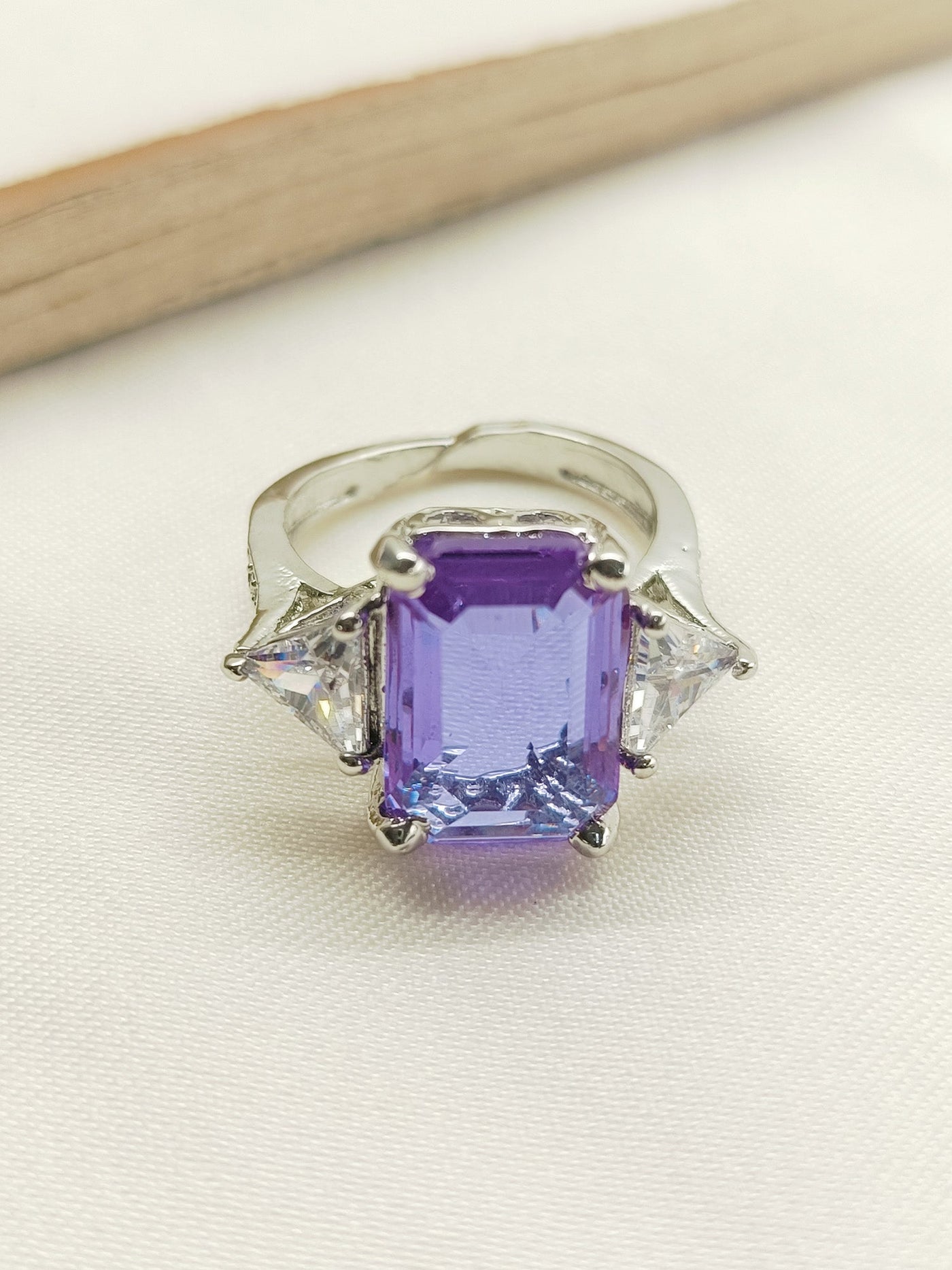 Savitri Lavender American Diamond Finger Ring