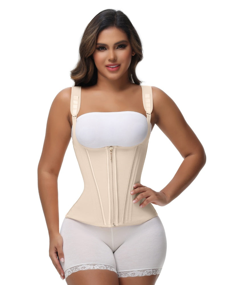Shapshe® Fajas Colombianas Steel Boned Tummy Control Waist Trainer - By Qivii