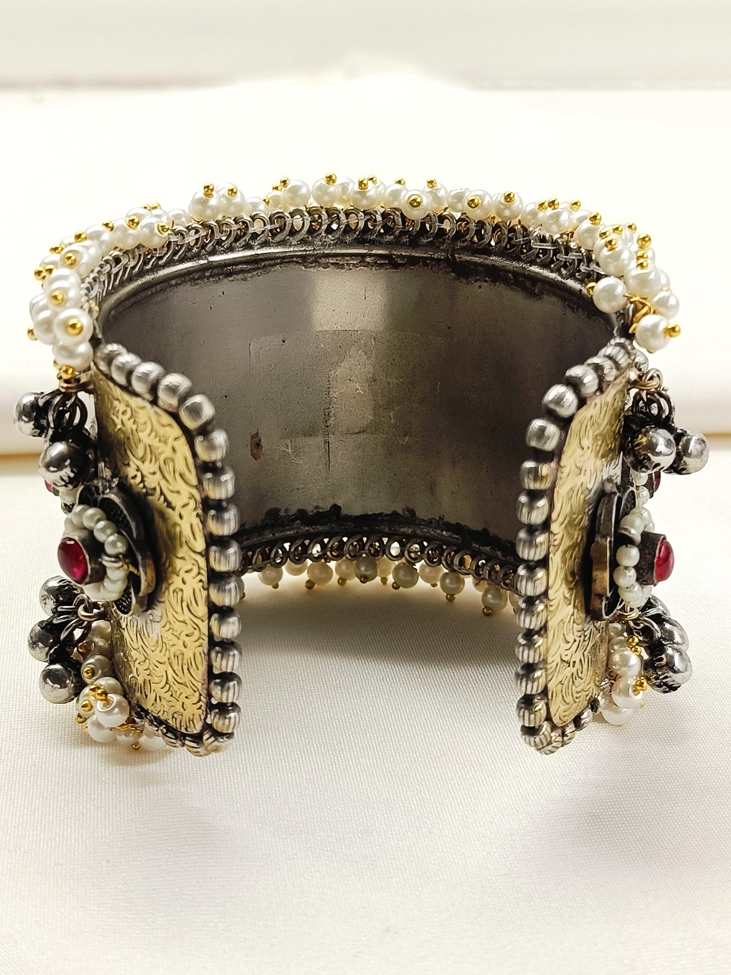 Utkarsha Red Oxidized Bracelet