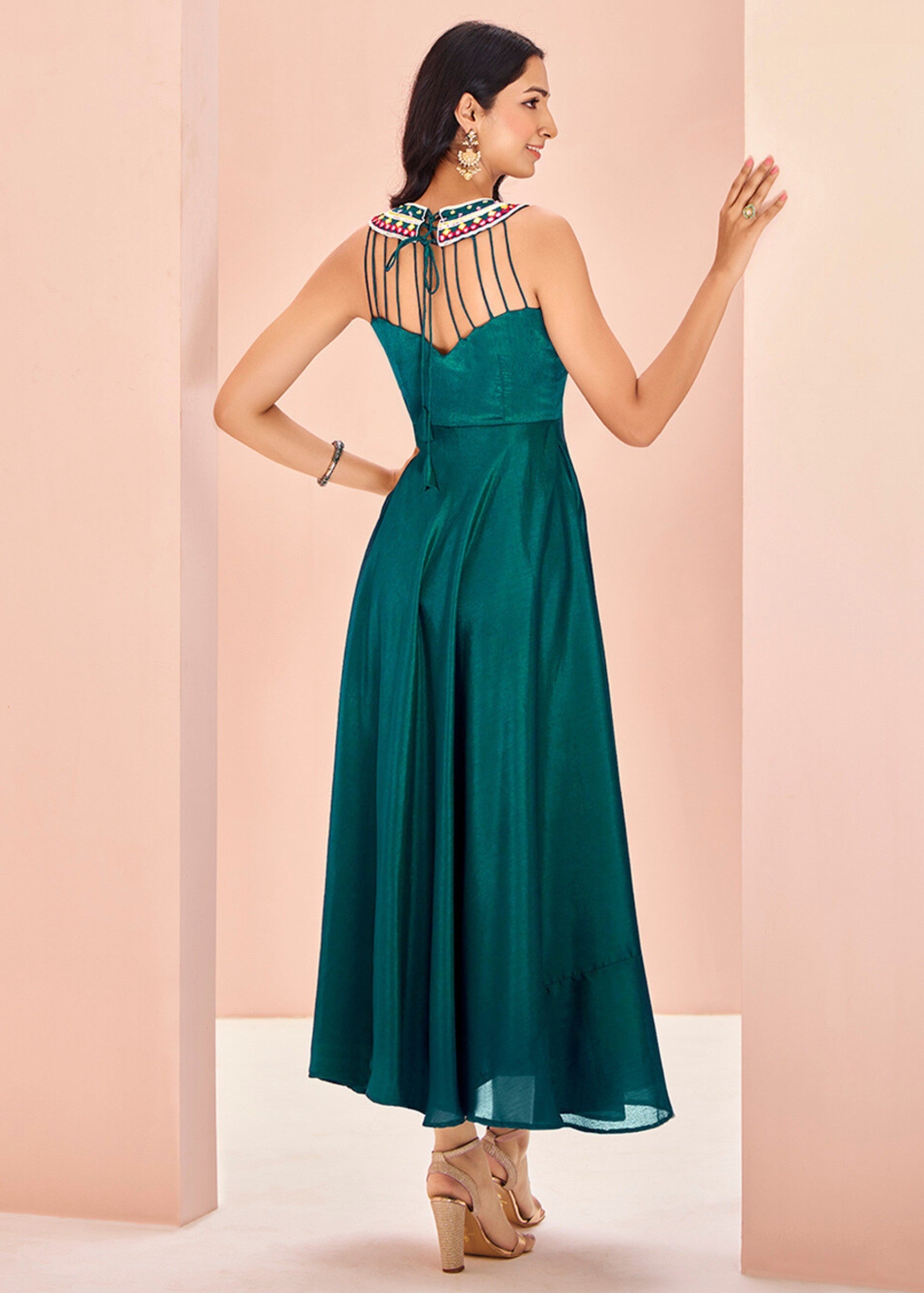 Teal Handwork Tunic - qivii