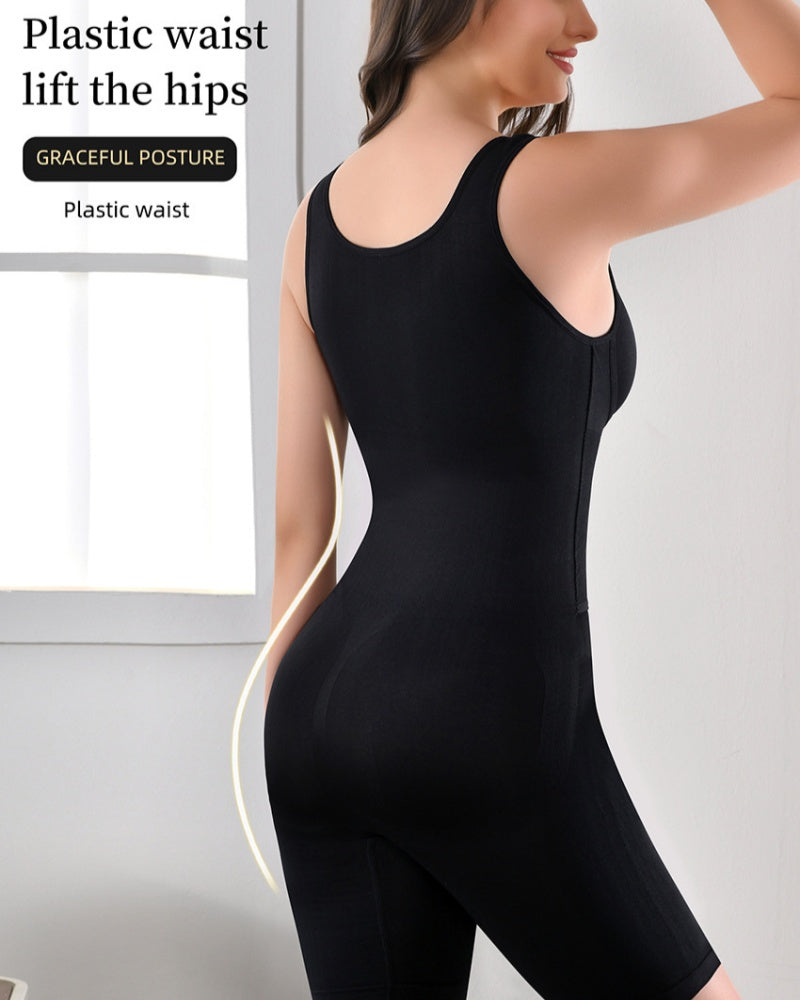 2 in 1 Seamless Double Tummy Control Mid Length Bodysuit - By Qivii