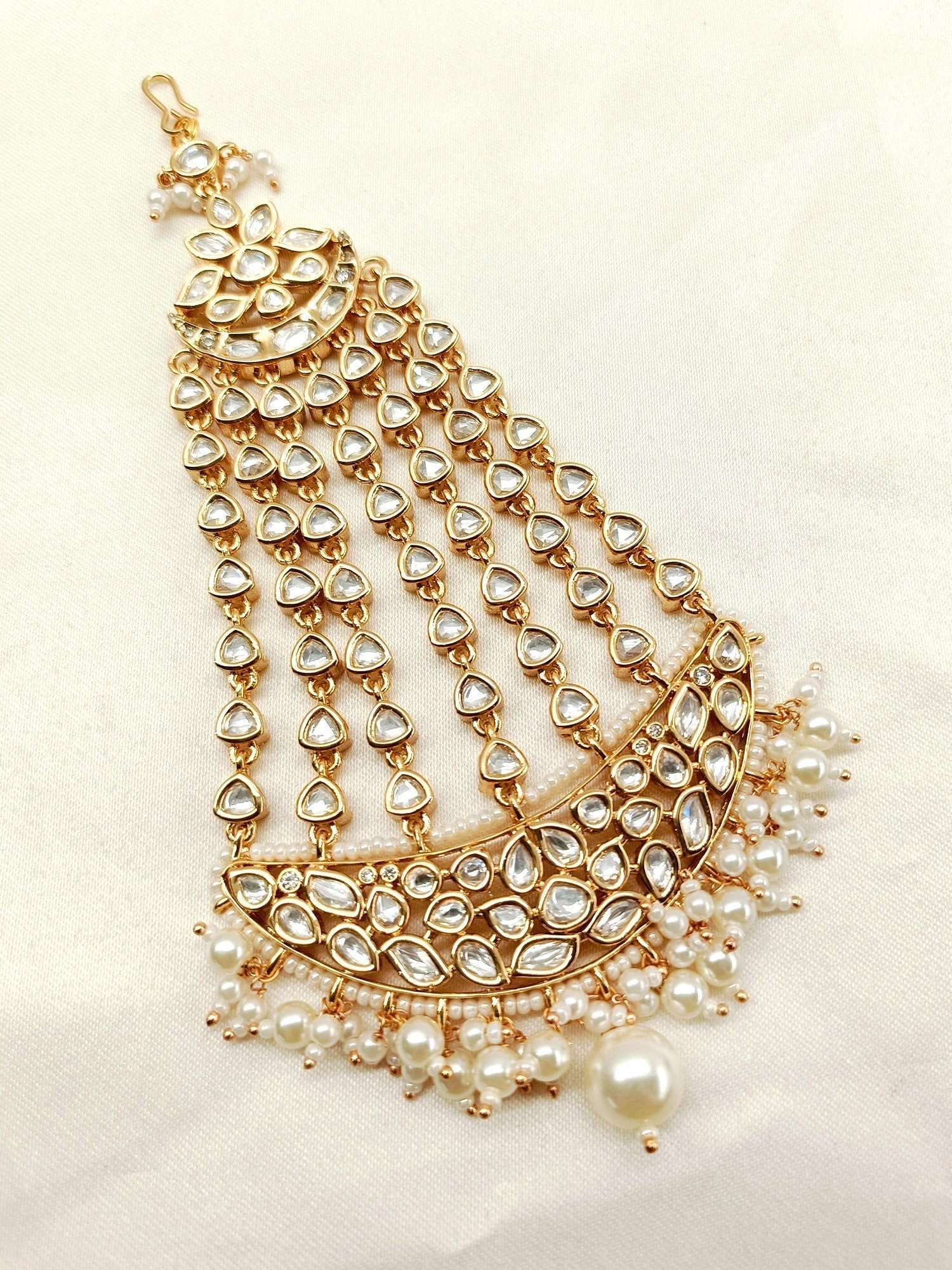 Tisya White Kundan Passa - qivii