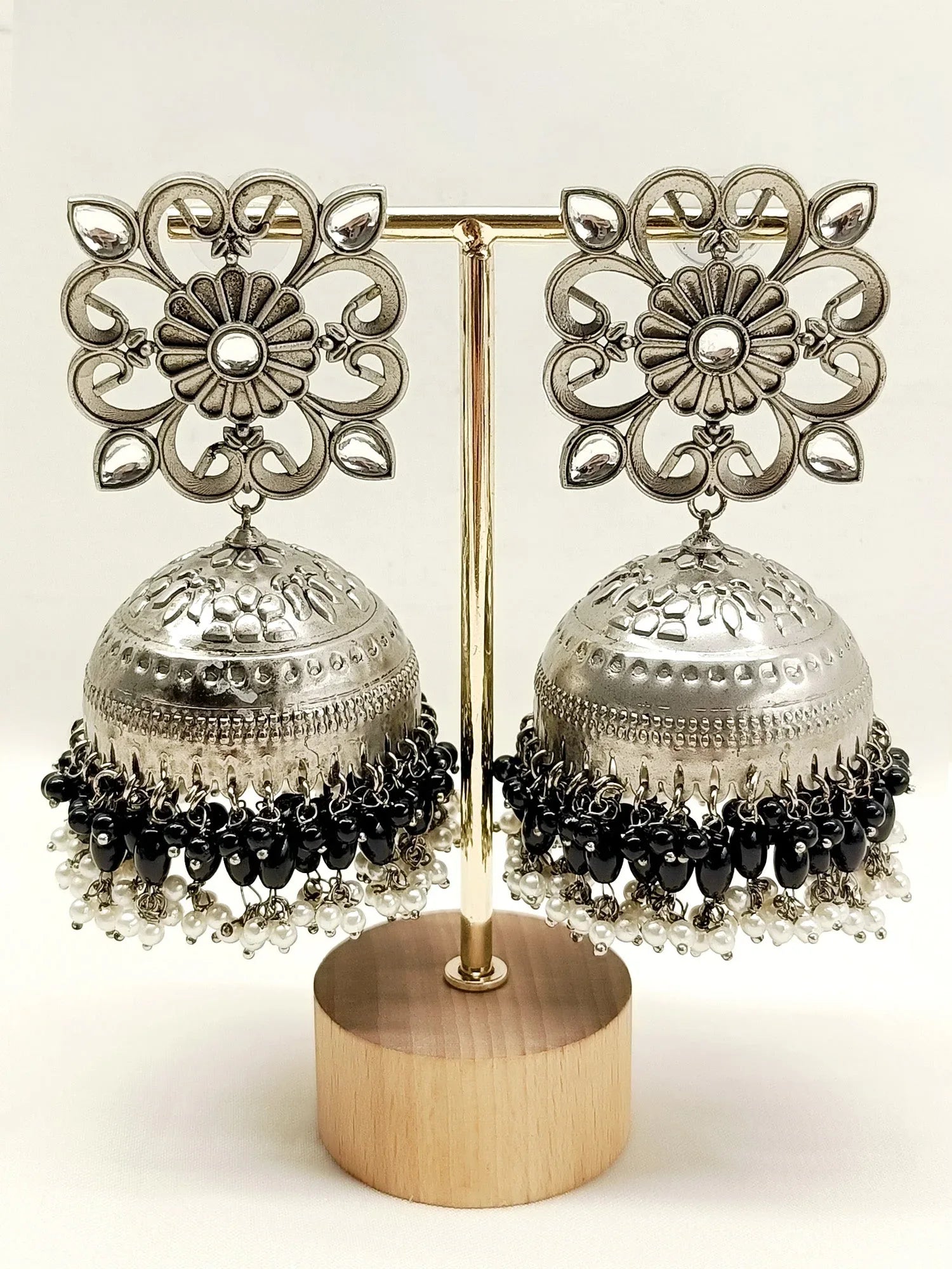 Amulya Black Oxidized Jhumki