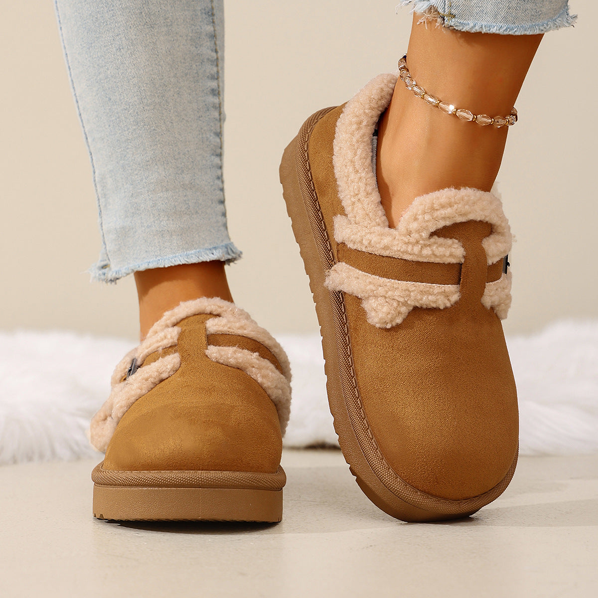 Women's BerryBirk Cozy Clogs – Retro Faux Fur Platform Snow Boots (US 5–9)