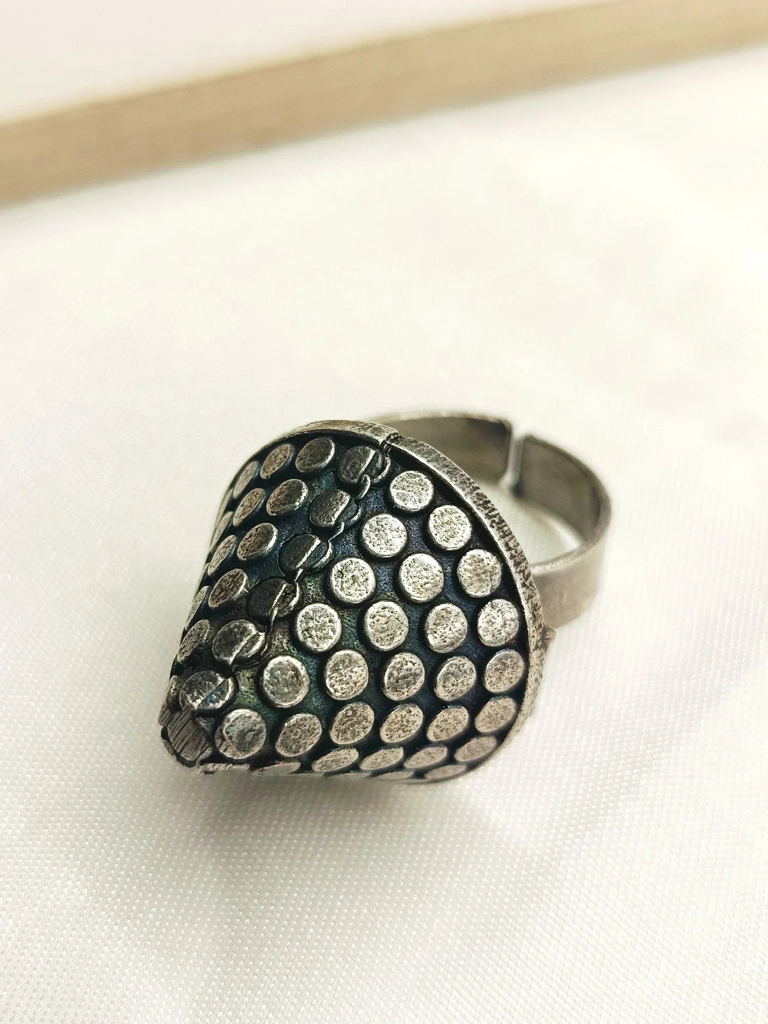 Rishima Plain Oxidized Tops With Finger Ring