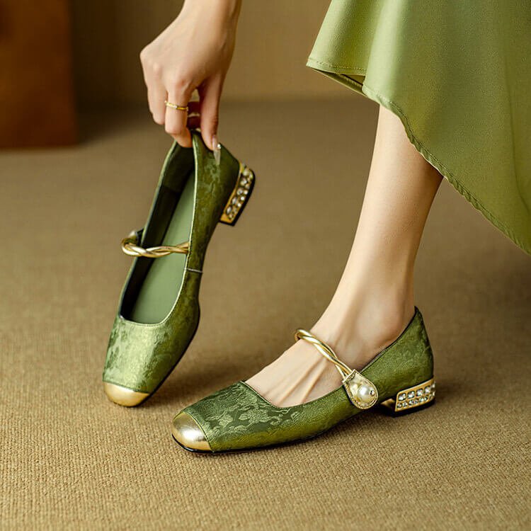 Perla Mary Jane Flats - By Qivii